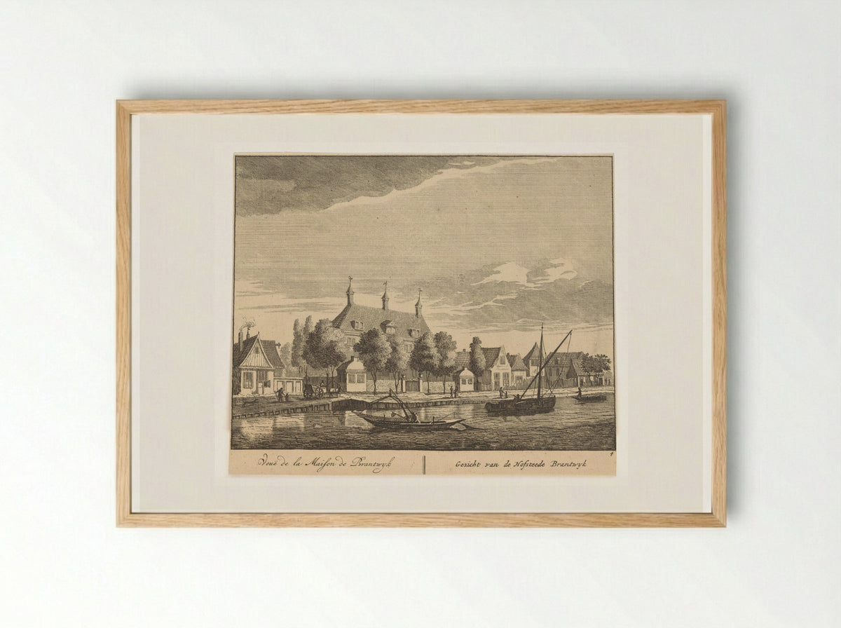 Gezicht op de Amstel bij hofstede Brandwijk - Matthijs Pool - Framed Print Wood