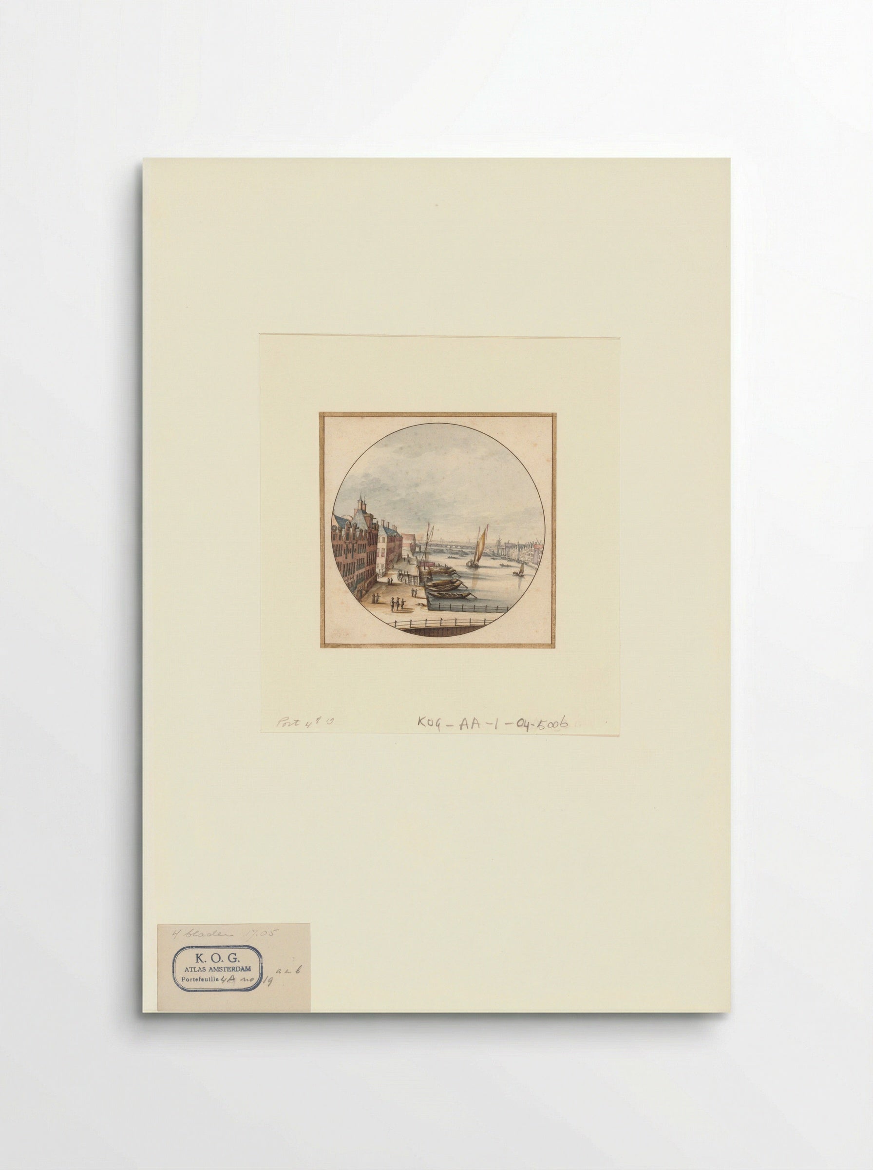 Gezicht op de Amstel tussen de Blauwbrug en Hogesluis - Jan van Call (I) - Poster