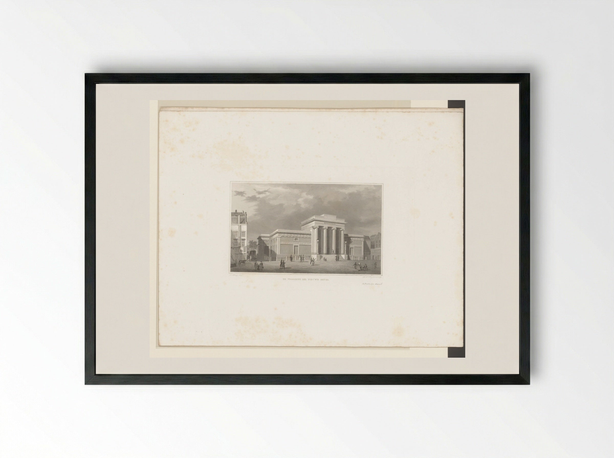 Gezicht op de Beurs van Zocher te Amsterdam - Dirk Jurriaan Sluyter - Framed Print Black
