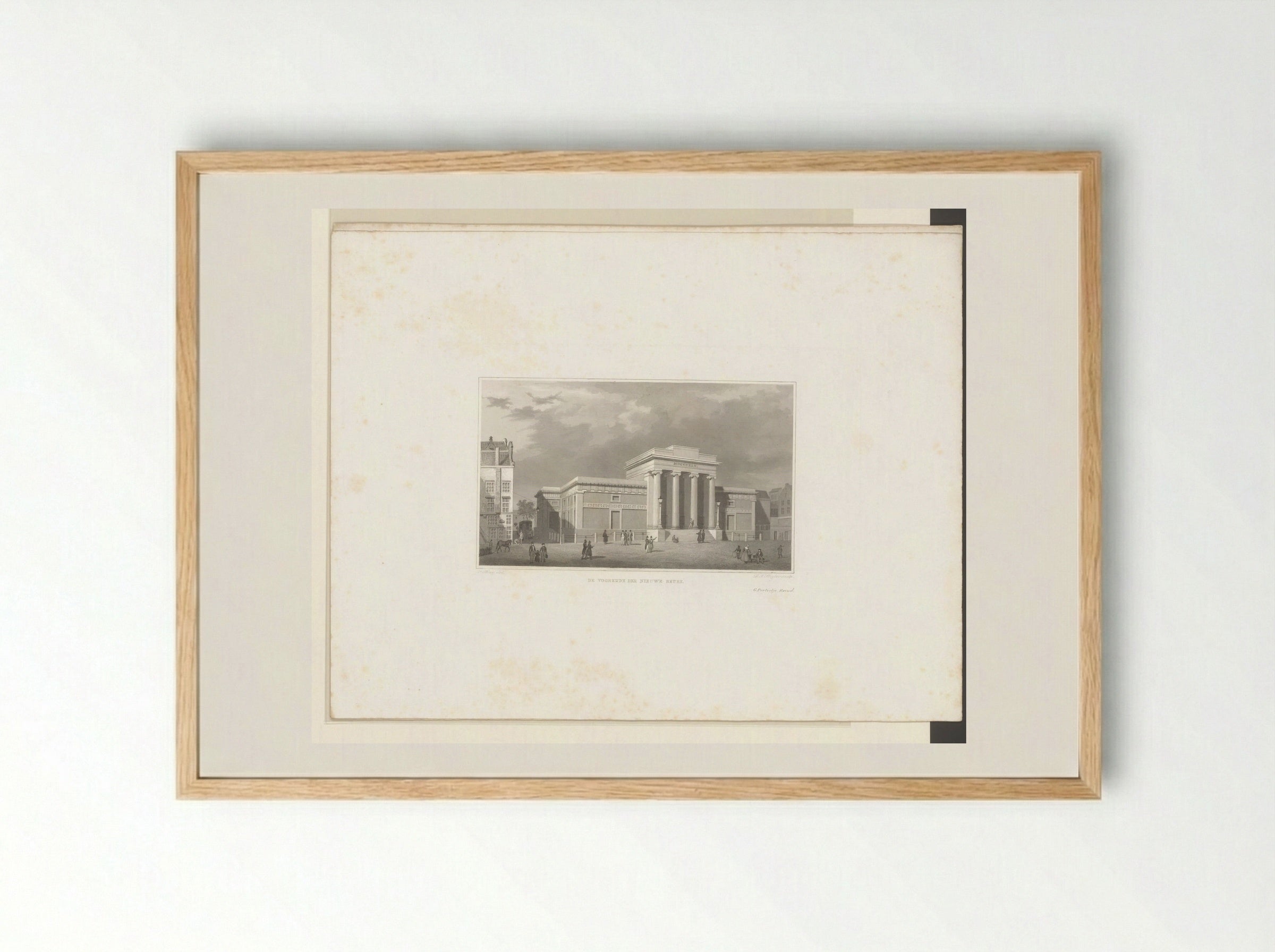 Gezicht op de Beurs van Zocher te Amsterdam - Dirk Jurriaan Sluyter - Framed Print Wood