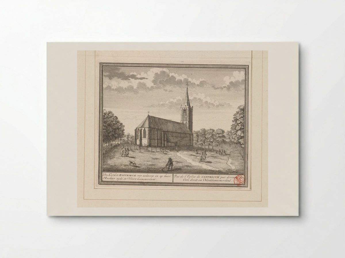 Gezicht op de Dorpskerk te Castricum - Hendrik de Leth - Poster