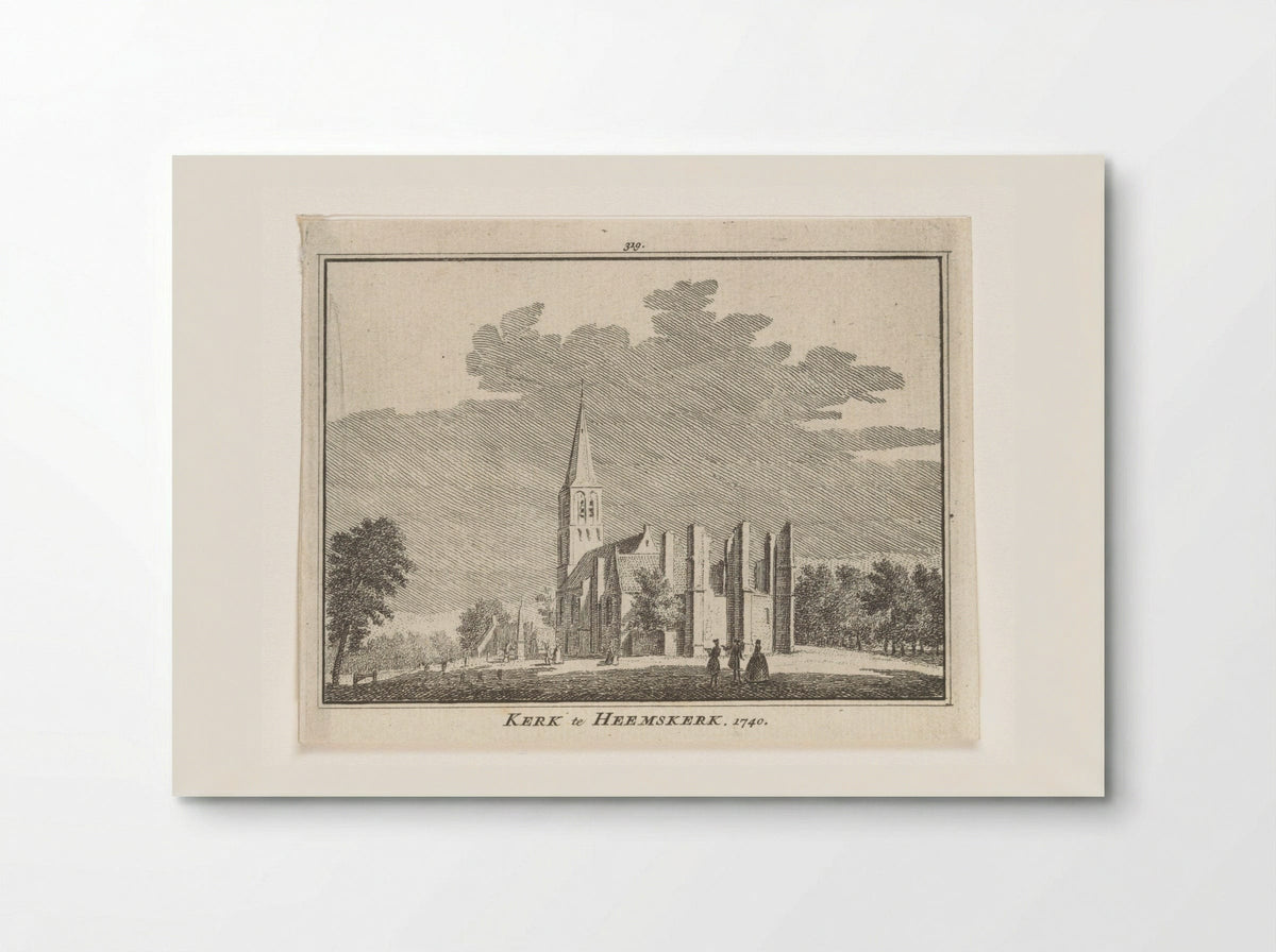 Gezicht op de Dorpskerk te Heemskerk - Hendrik Spilman - Poster