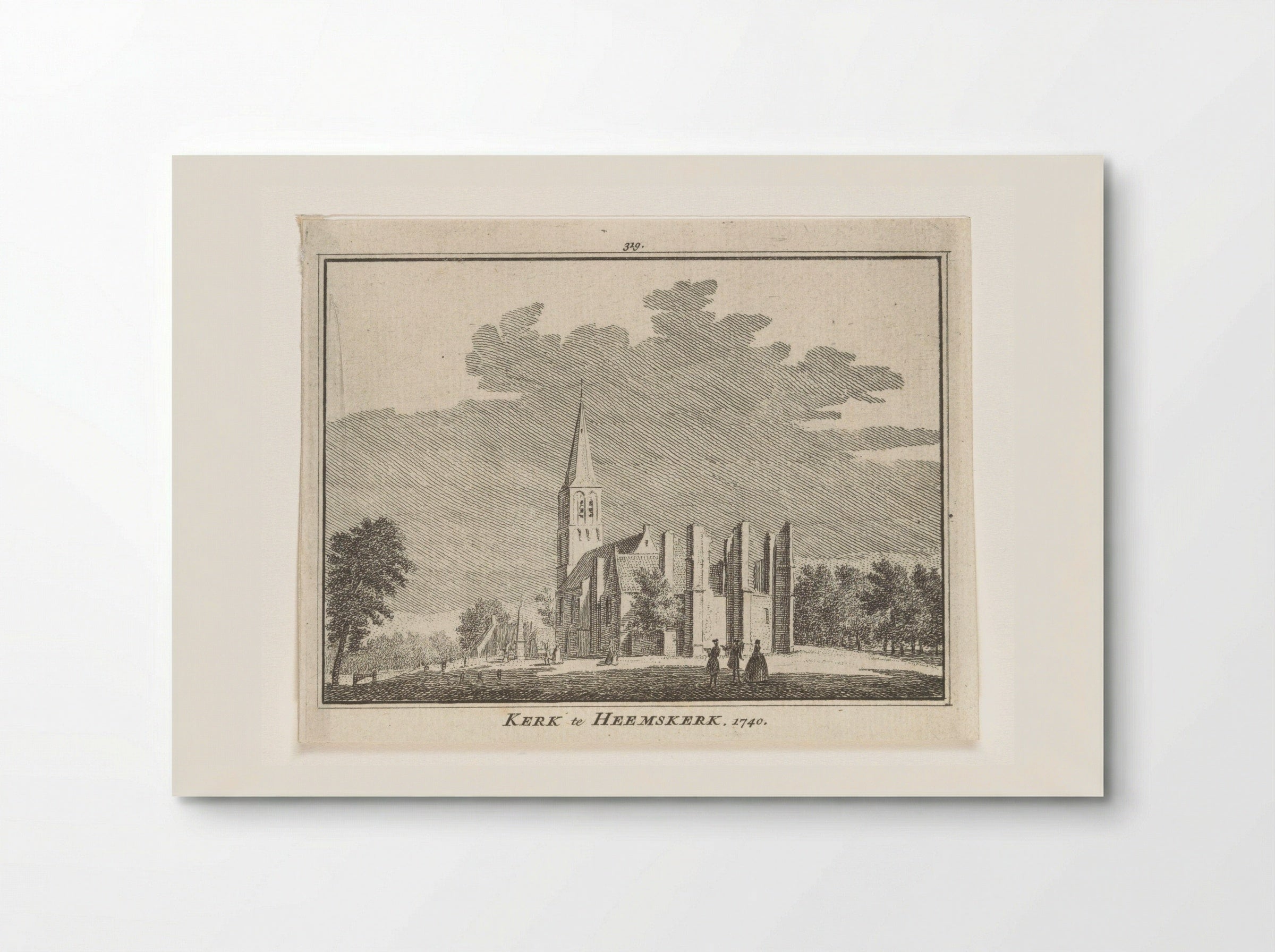 Gezicht op de Dorpskerk te Heemskerk - Hendrik Spilman - Poster