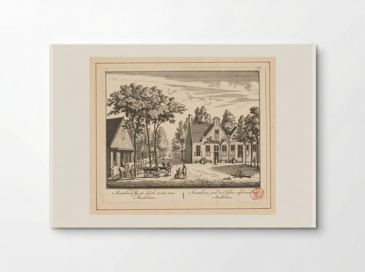 Gezicht op de Dorpstraat te Amstelveen - Abraham Rademaker - Poster