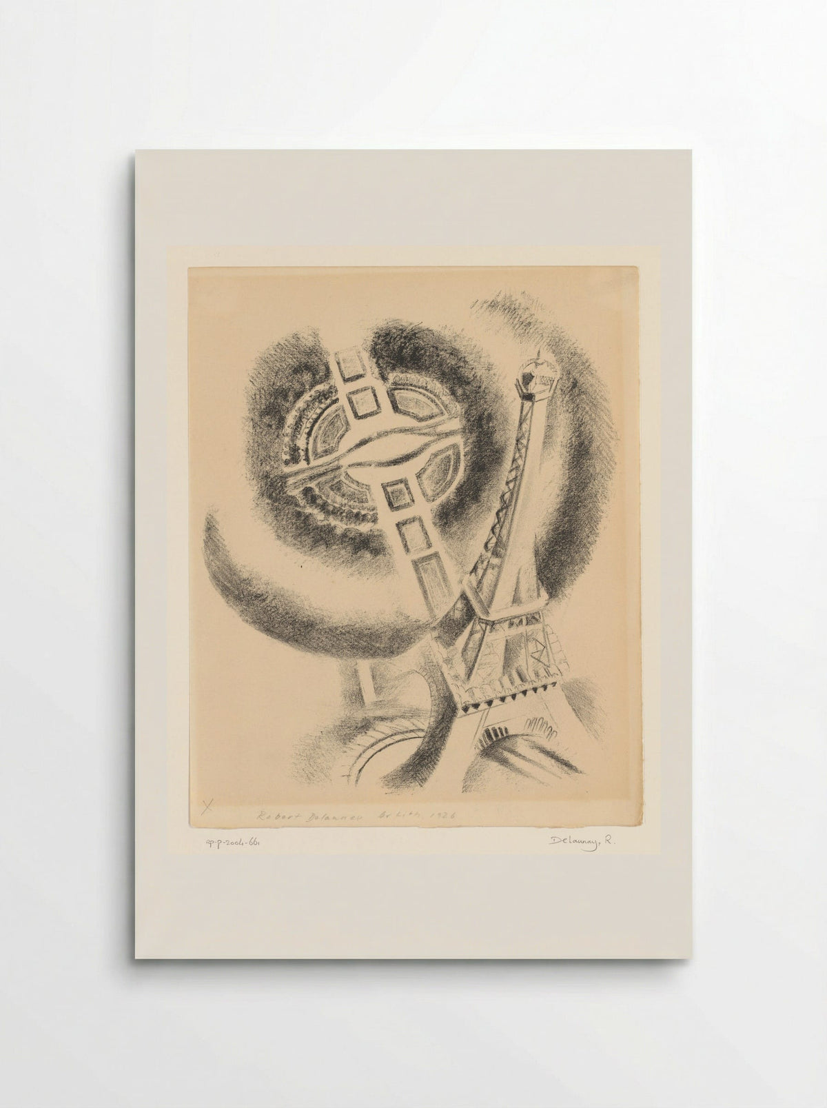 Gezicht op de Eiffeltoren en het Champ-de-Mars van bovenaf gezien - Robert Delaunay - Poster