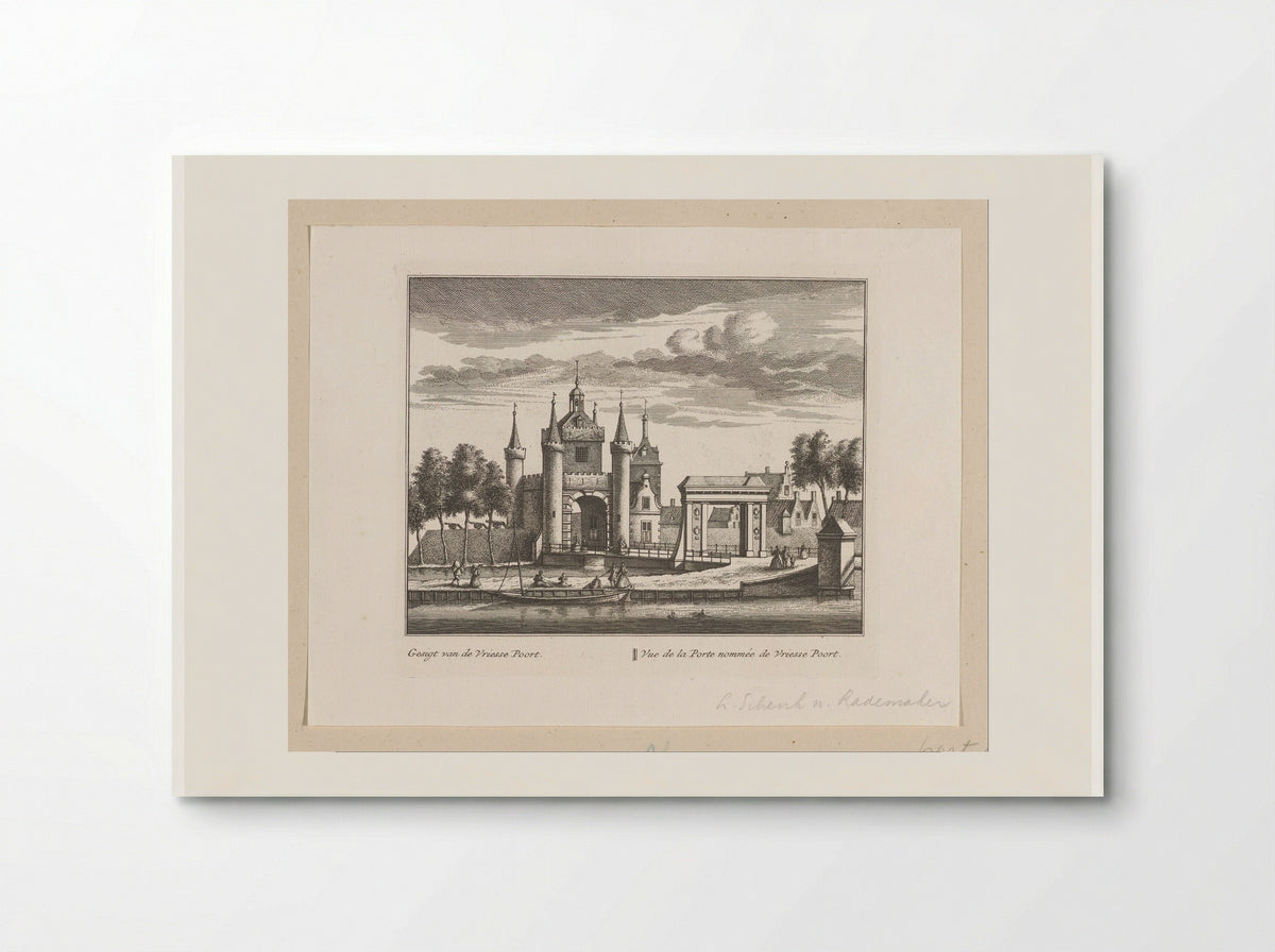 Gezicht op de Friesepoort te Alkmaar - Leonard Schenk - Poster