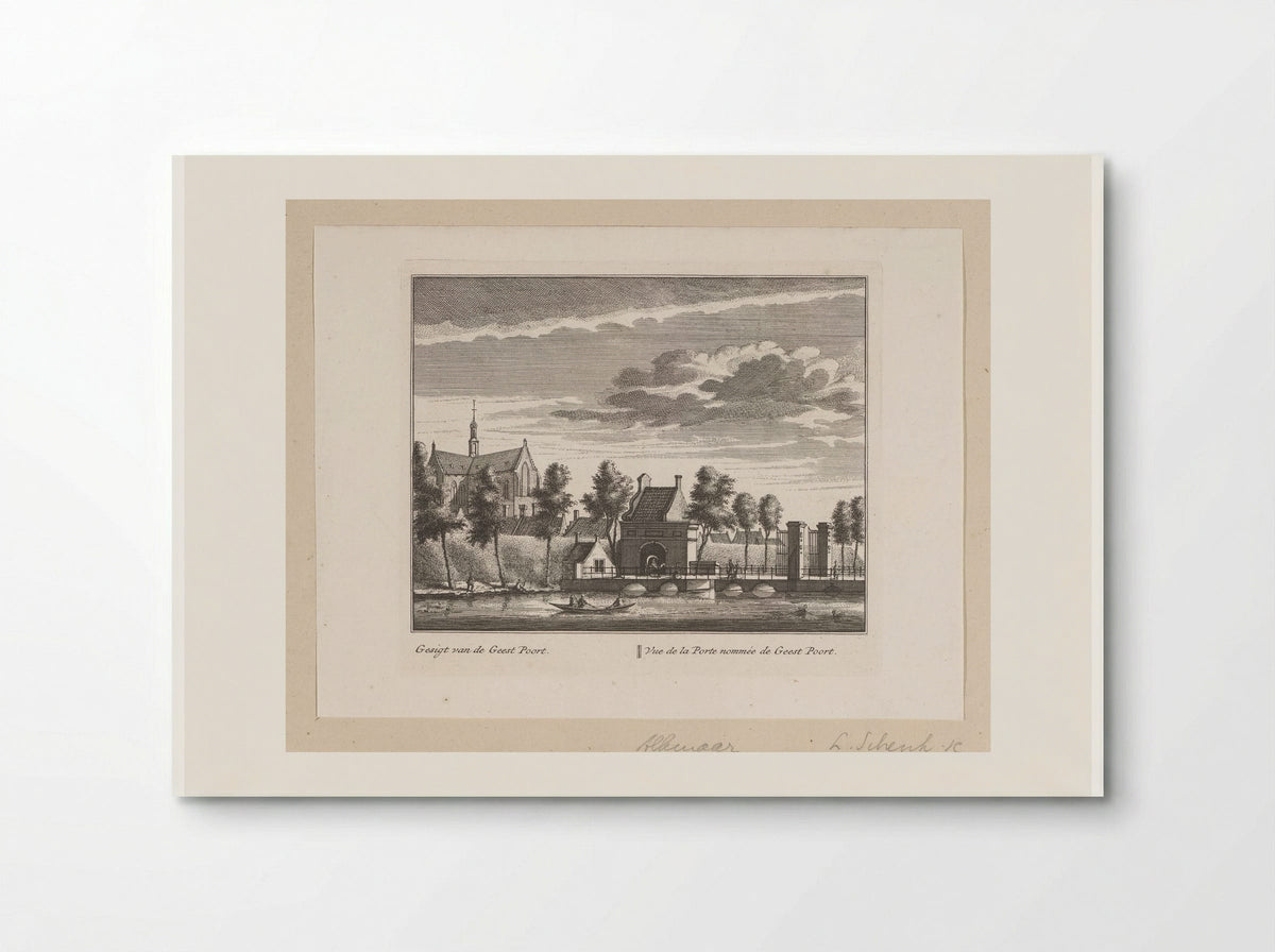 Gezicht op de Geesterpoort te Alkmaar - Leonard Schenk - Poster