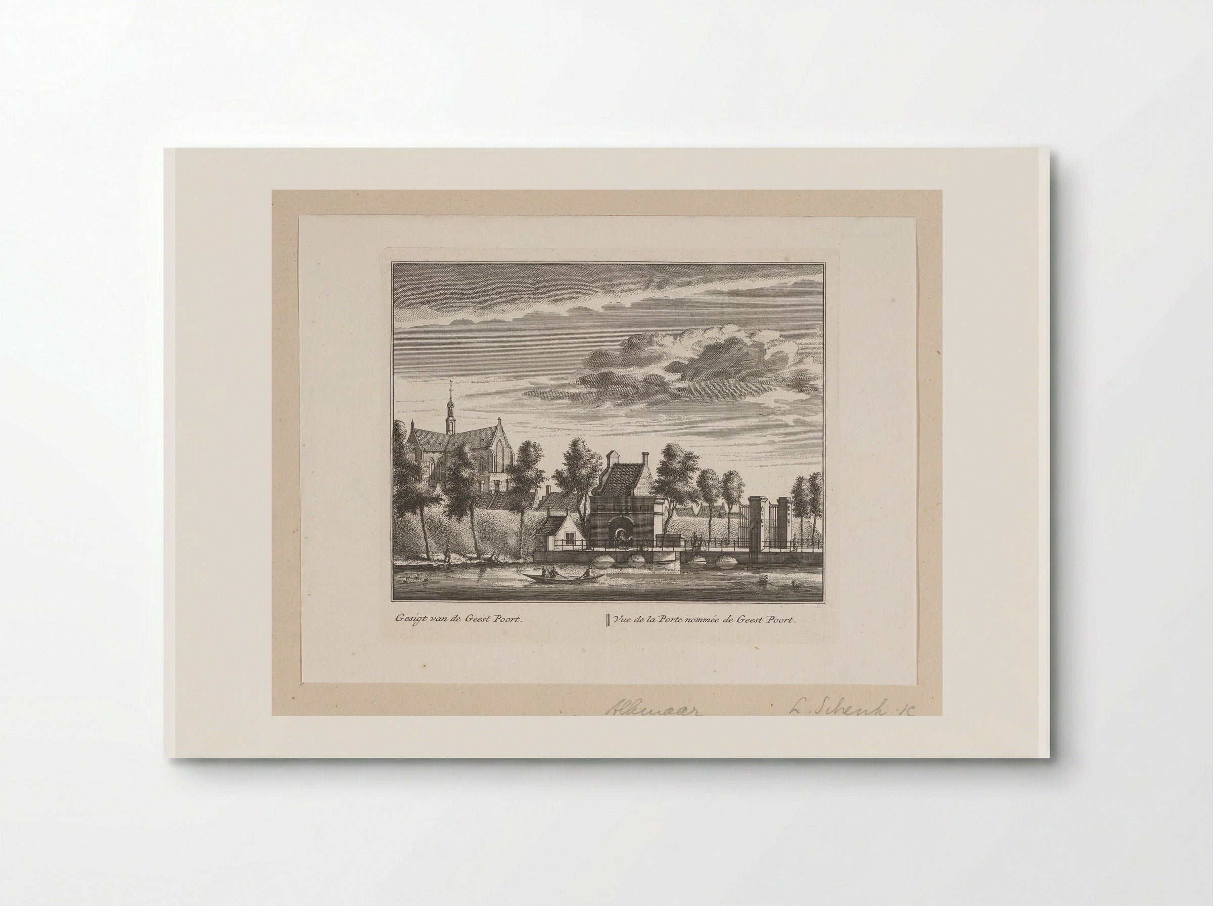 Gezicht op de Geesterpoort te Alkmaar - Leonard Schenk - Poster