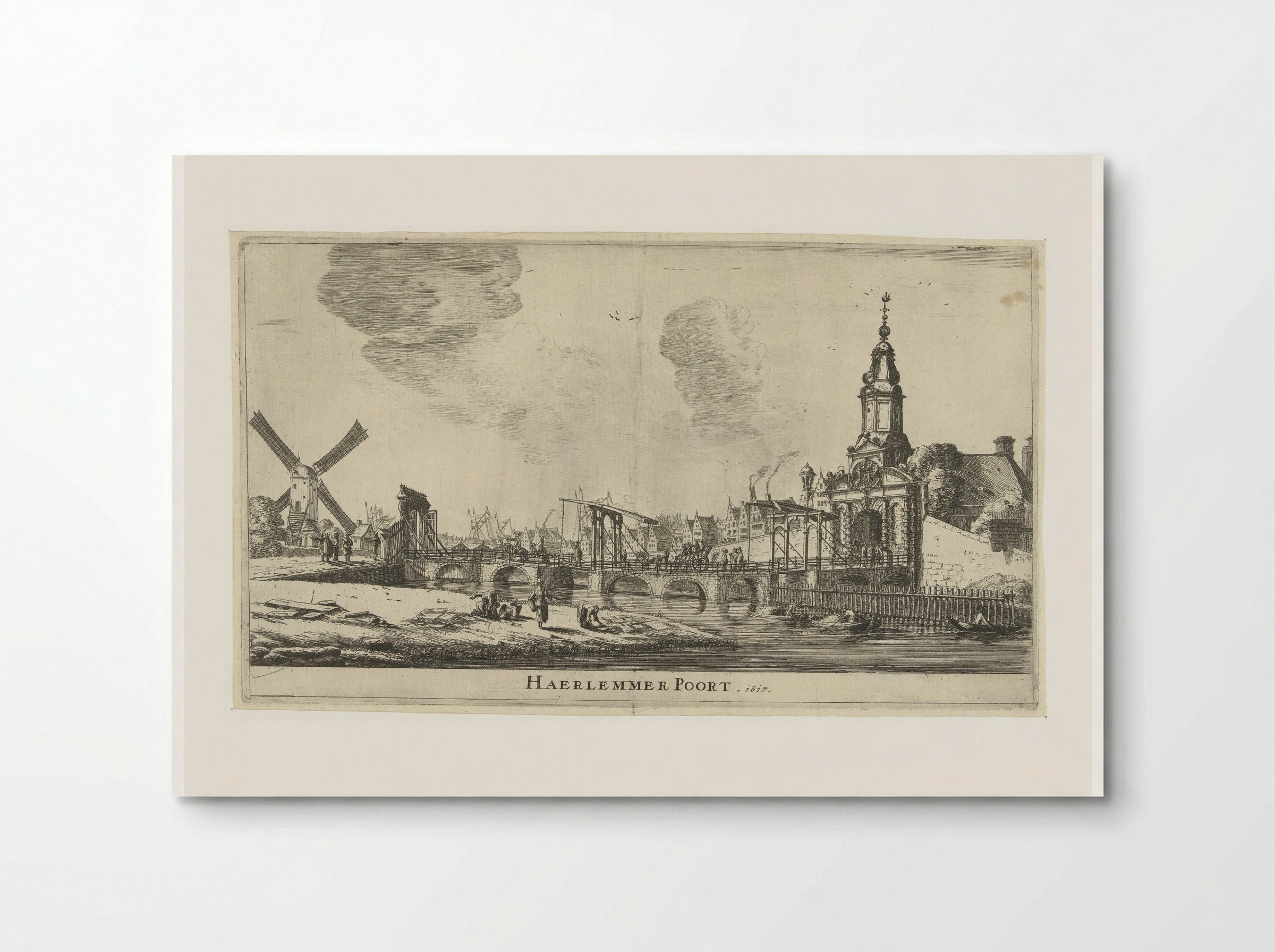 Gezicht op de Haarlemmerpoort te Amsterdam - Reinier Nooms - Poster
