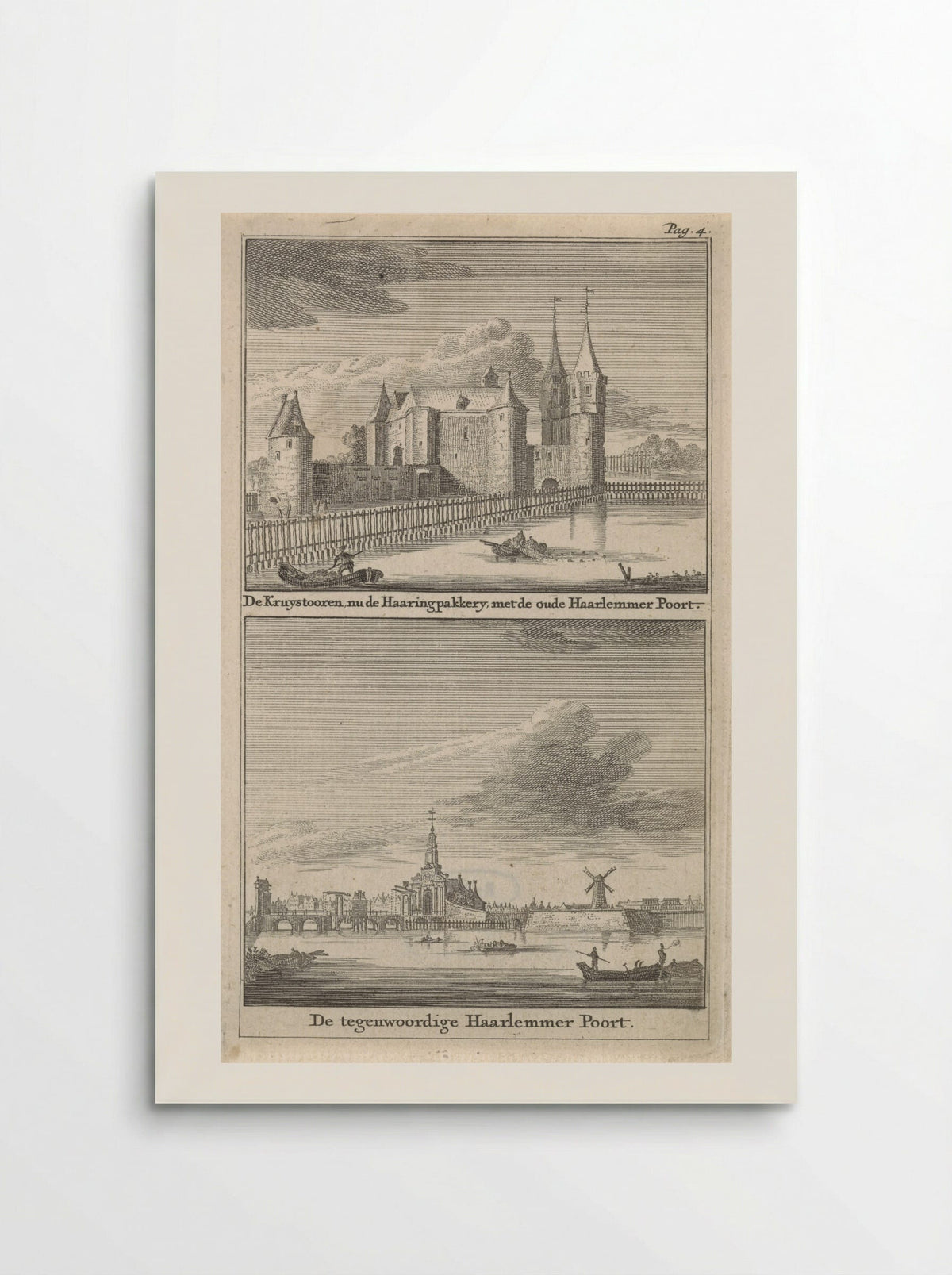 Gezicht op de Haringpakkerstoren en de Haarlemmerpoort - Jan Goeree - Poster