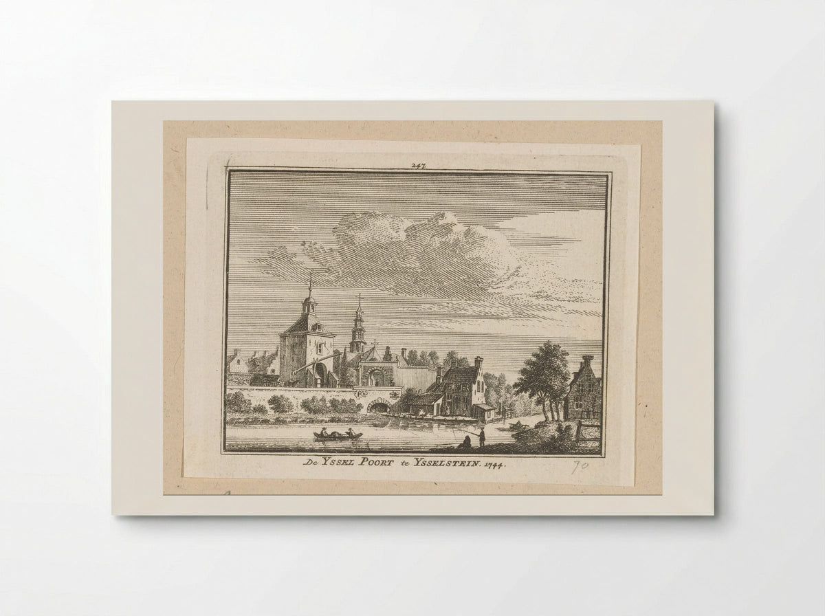 Gezicht op de IJsselpoort te IJsselstein - Hendrik Spilman - Poster