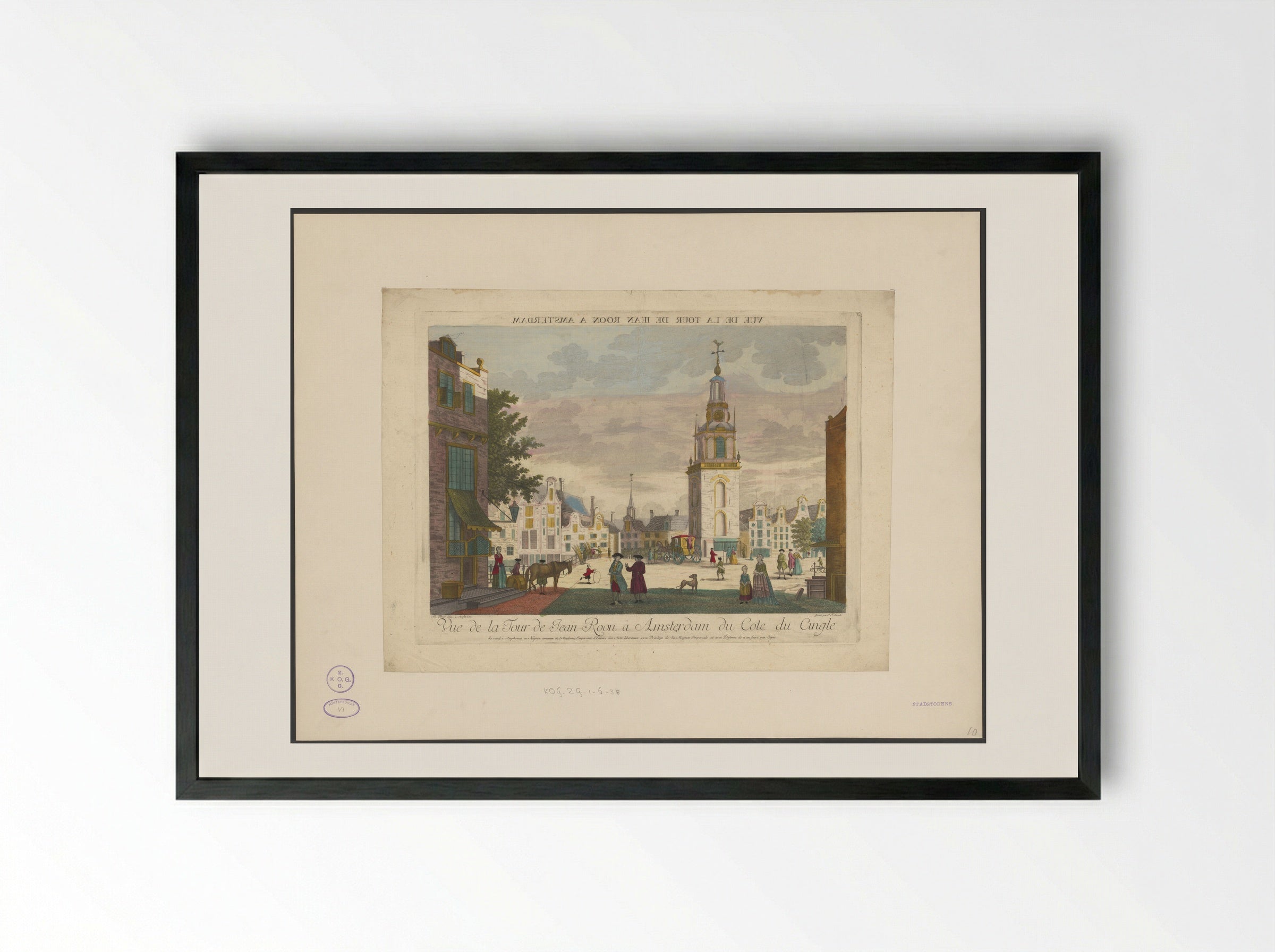 Gezicht op de Jan Roodenpoortstoren te Amsterdam - Willem Writs - Framed Print Black
