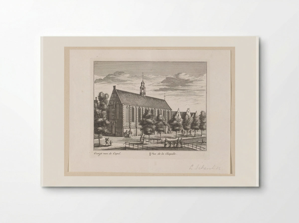 Gezicht op de Kapelkerk te Alkmaar - Leonard Schenk - Poster