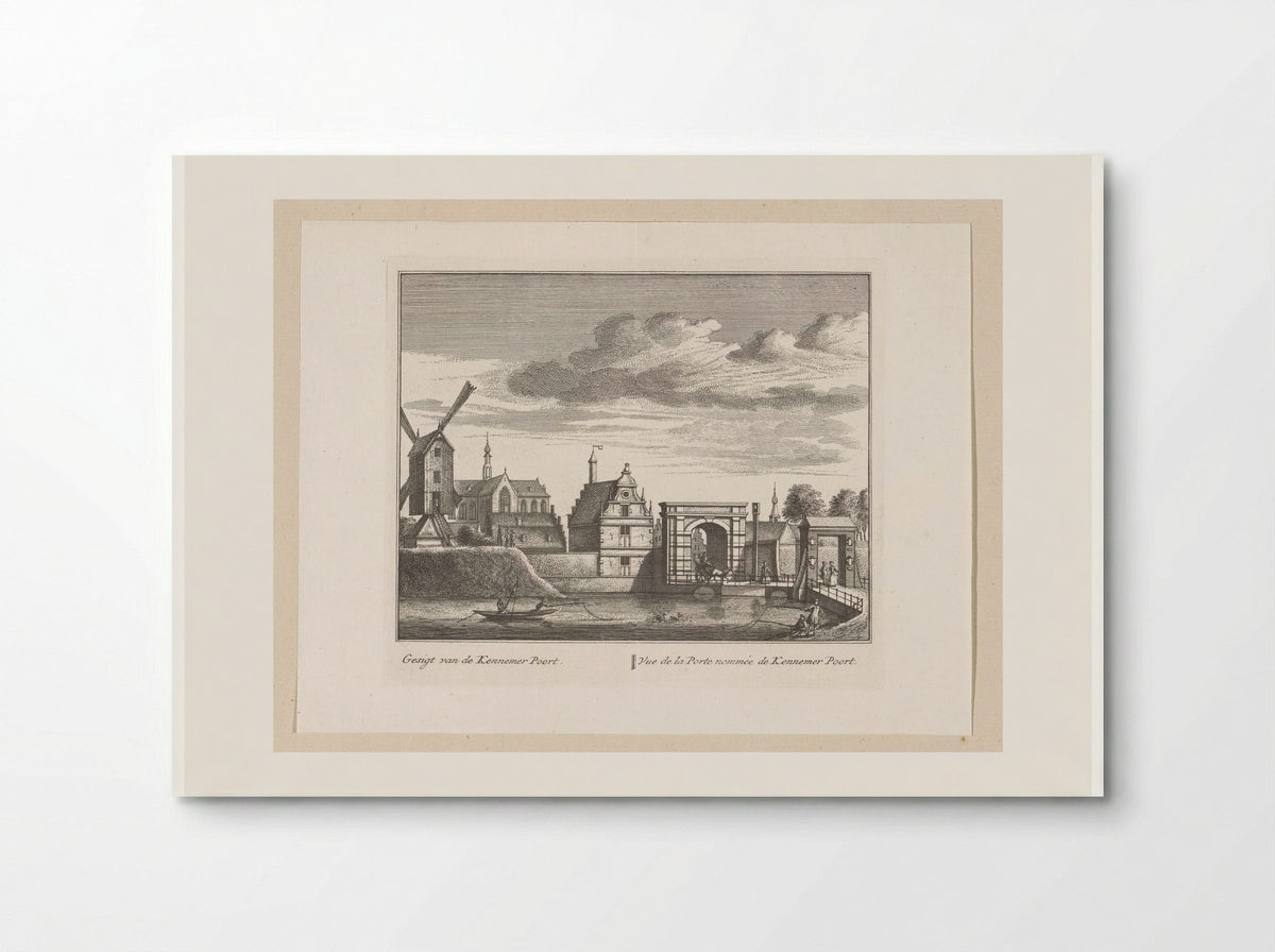 Gezicht op de Kennemerpoort te Alkmaar - Leonard Schenk - Poster