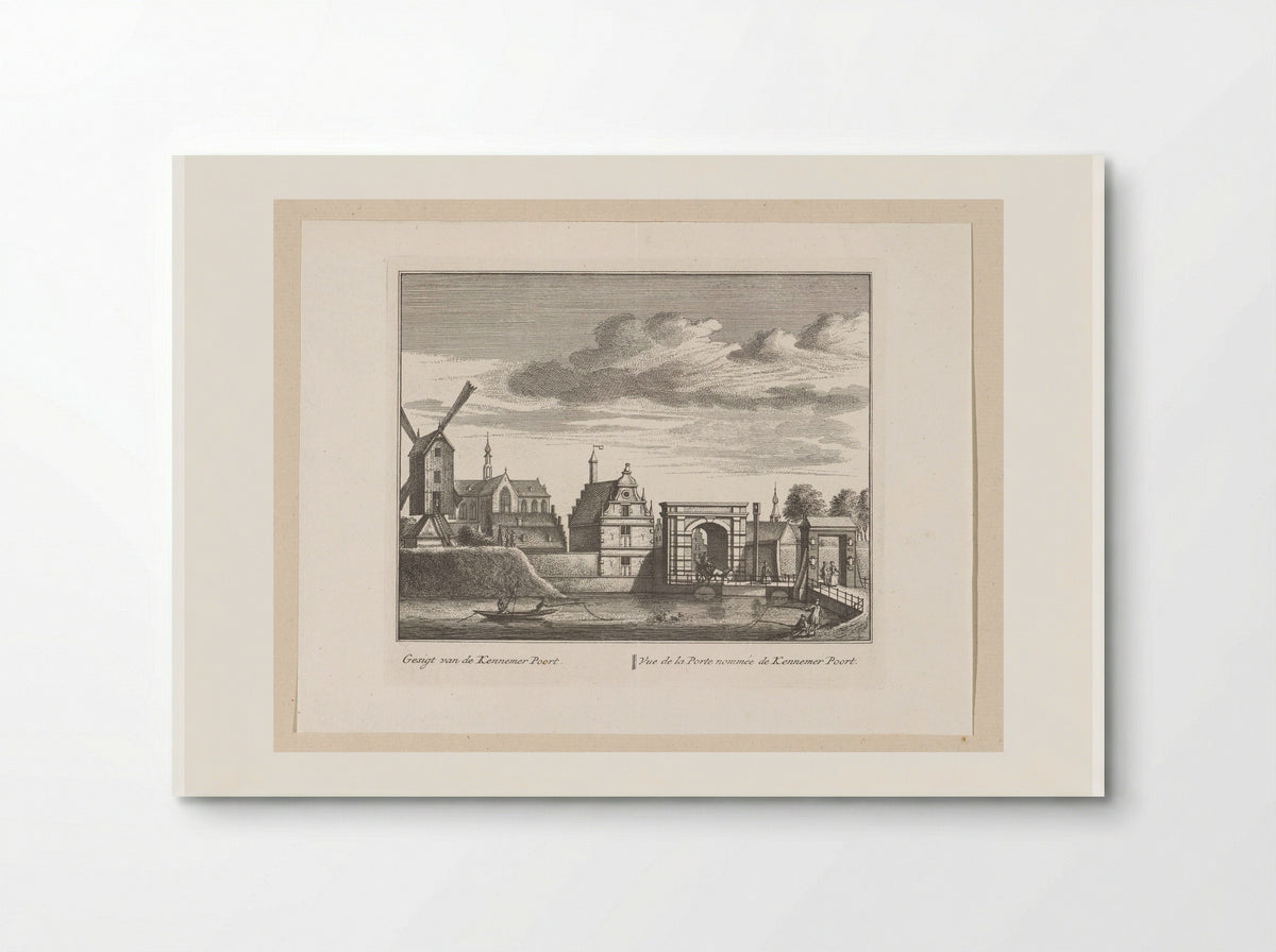 Gezicht op de Kennemerpoort te Alkmaar - Leonard Schenk - Poster