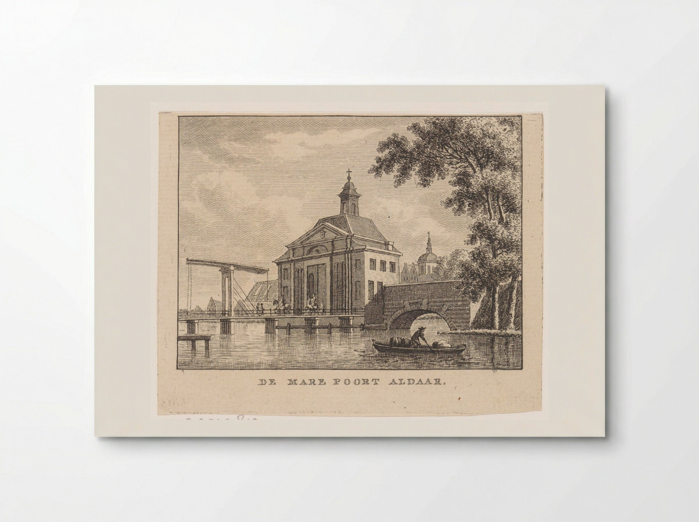 Gezicht op de Marepoort te Leiden - Carel Frederik Bendorp (I) - Poster