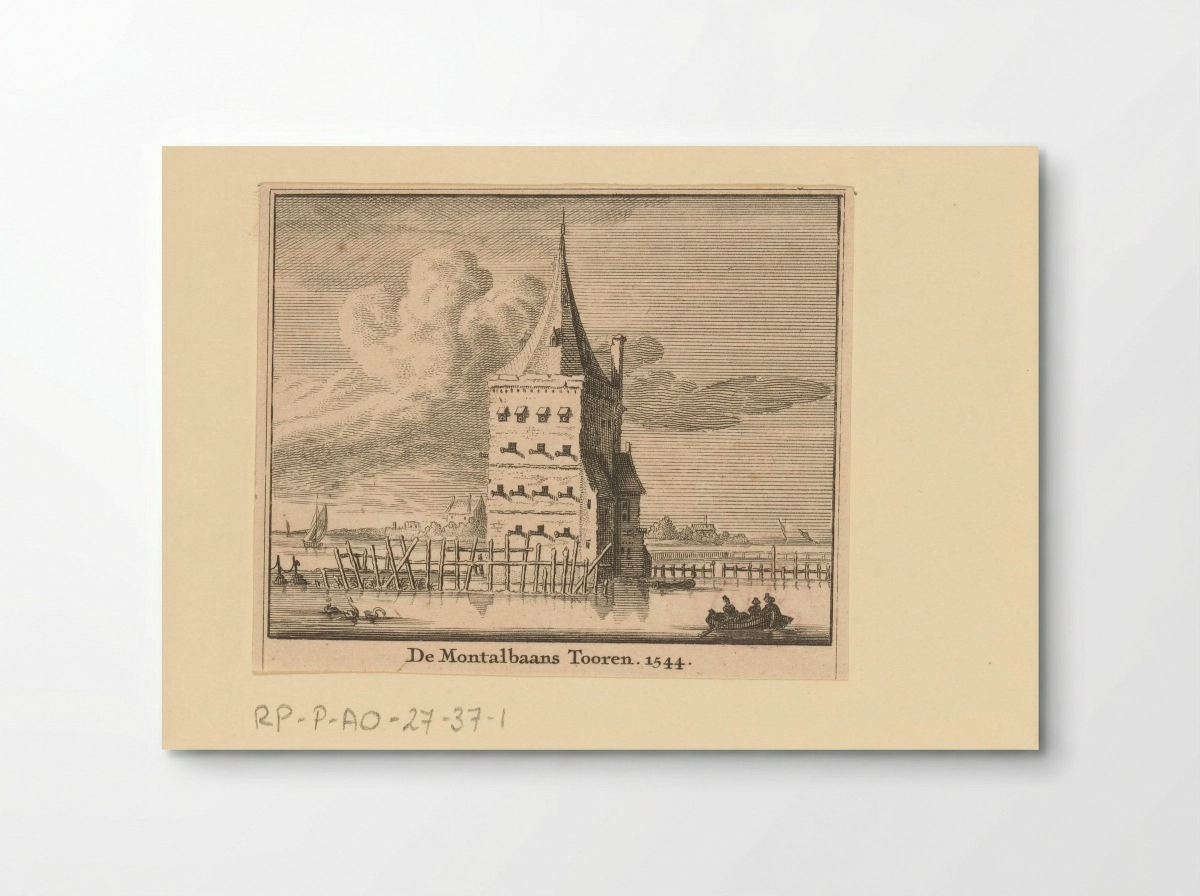 Gezicht op de Montelbaanstoren te Amsterdam, 1544 - Jan Goeree - Poster