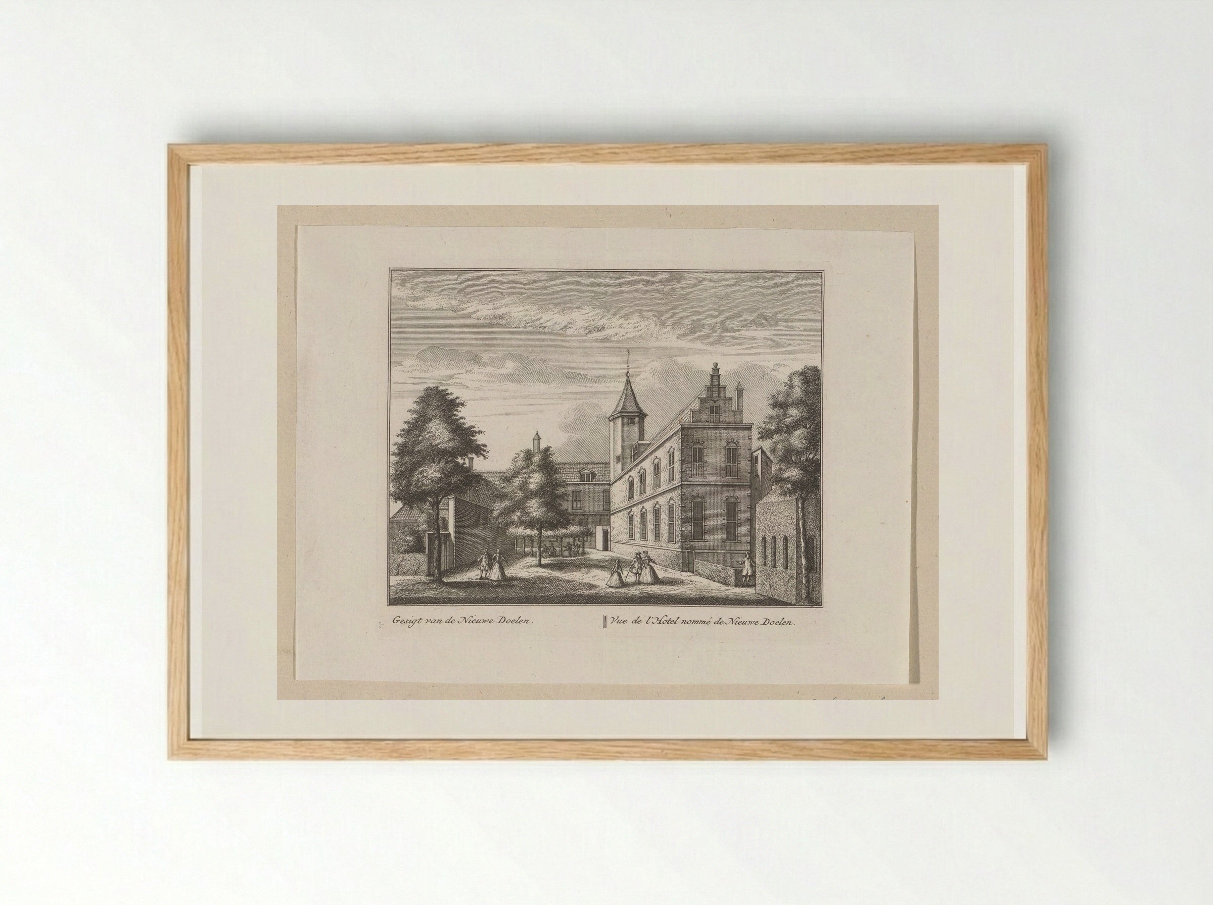 Gezicht op de Nieuwe Doelen te Alkmaar - Leonard Schenk - Framed Print Wood