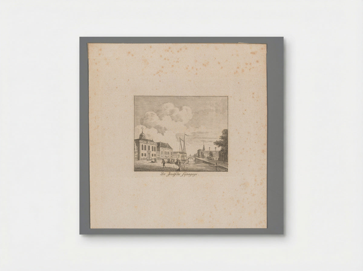 Gezicht op de Nieuwe en Grote Synagoge te Amsterdam - Hendrik Keun - Poster