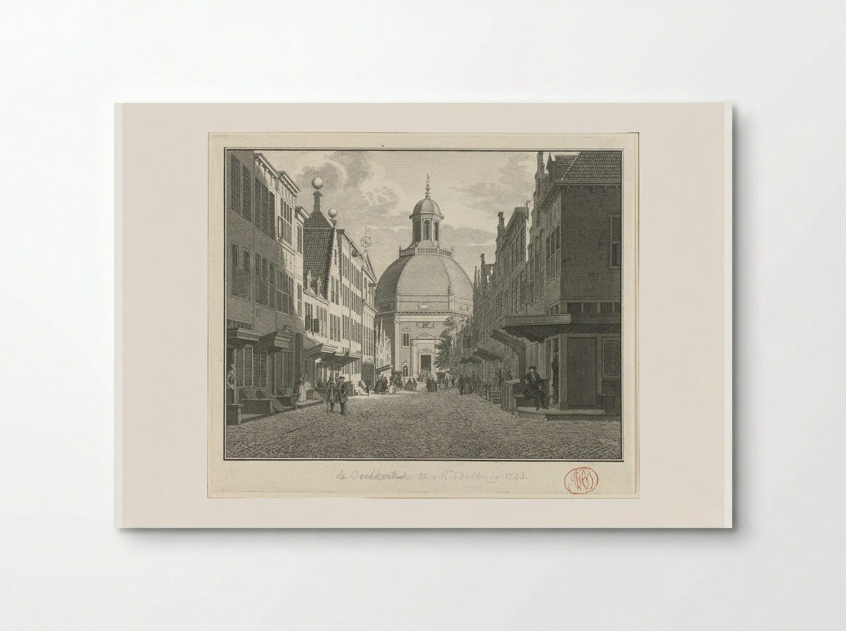 Gezicht op de Oostkerk te Middelburg - Jan Caspar Philips - Poster