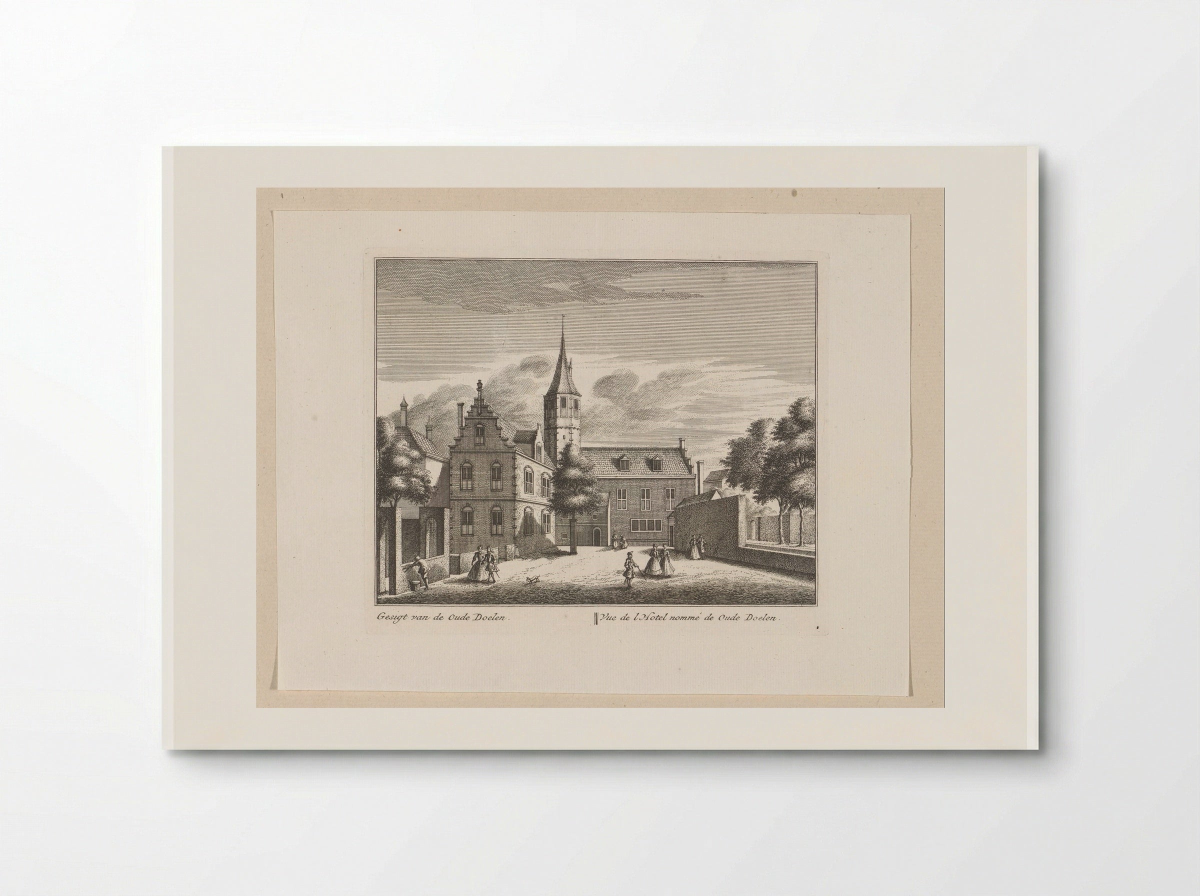 Gezicht op de Oude Doelen te Alkmaar - Leonard Schenk - Poster