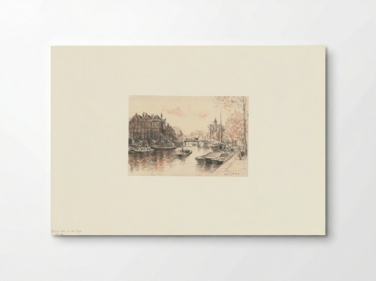 Gezicht op de Oudeschans gezien naar de Sint Antoniesluis - Anthonie van Teijn - Poster