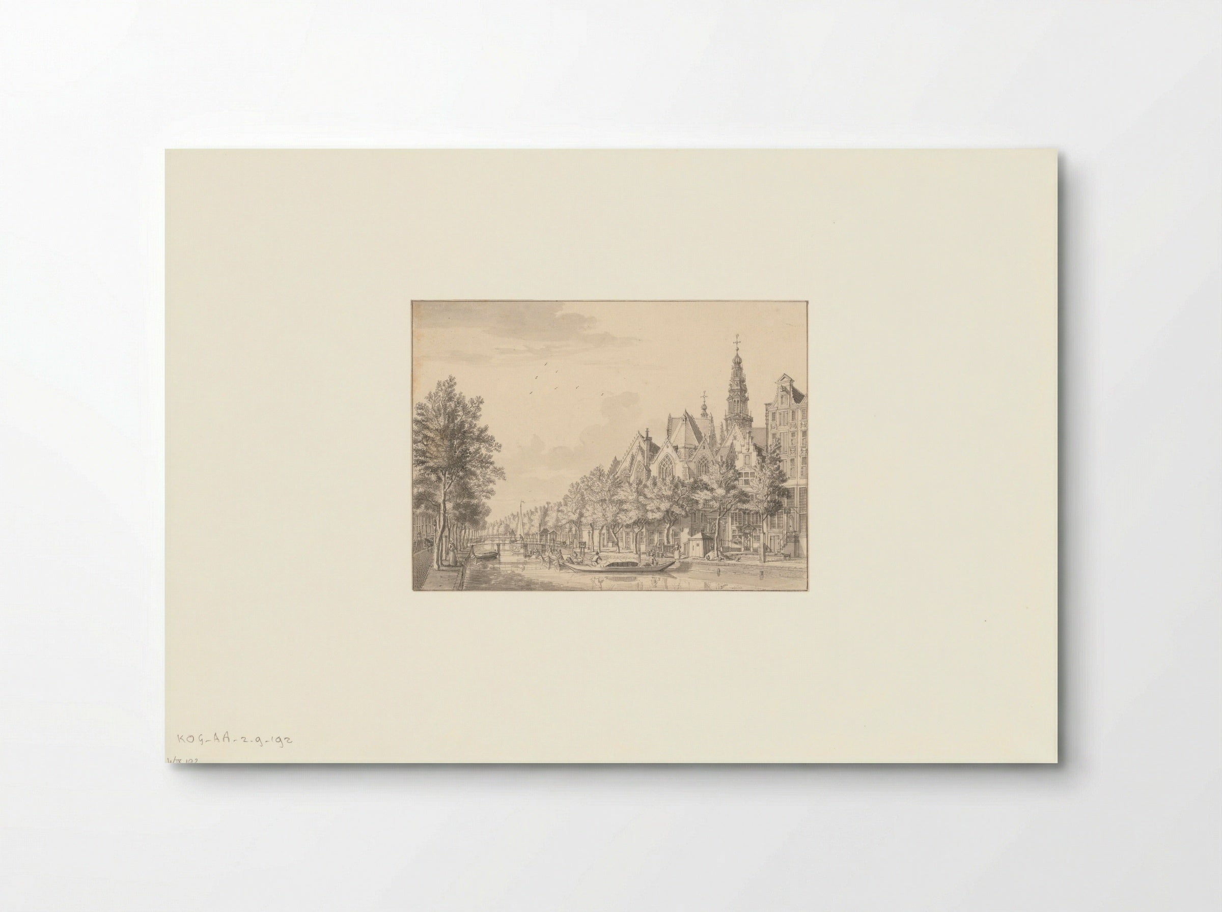Gezicht op de Oudezijds Voorburgwal en de Oude Kerk - Jan de Beijer - Poster