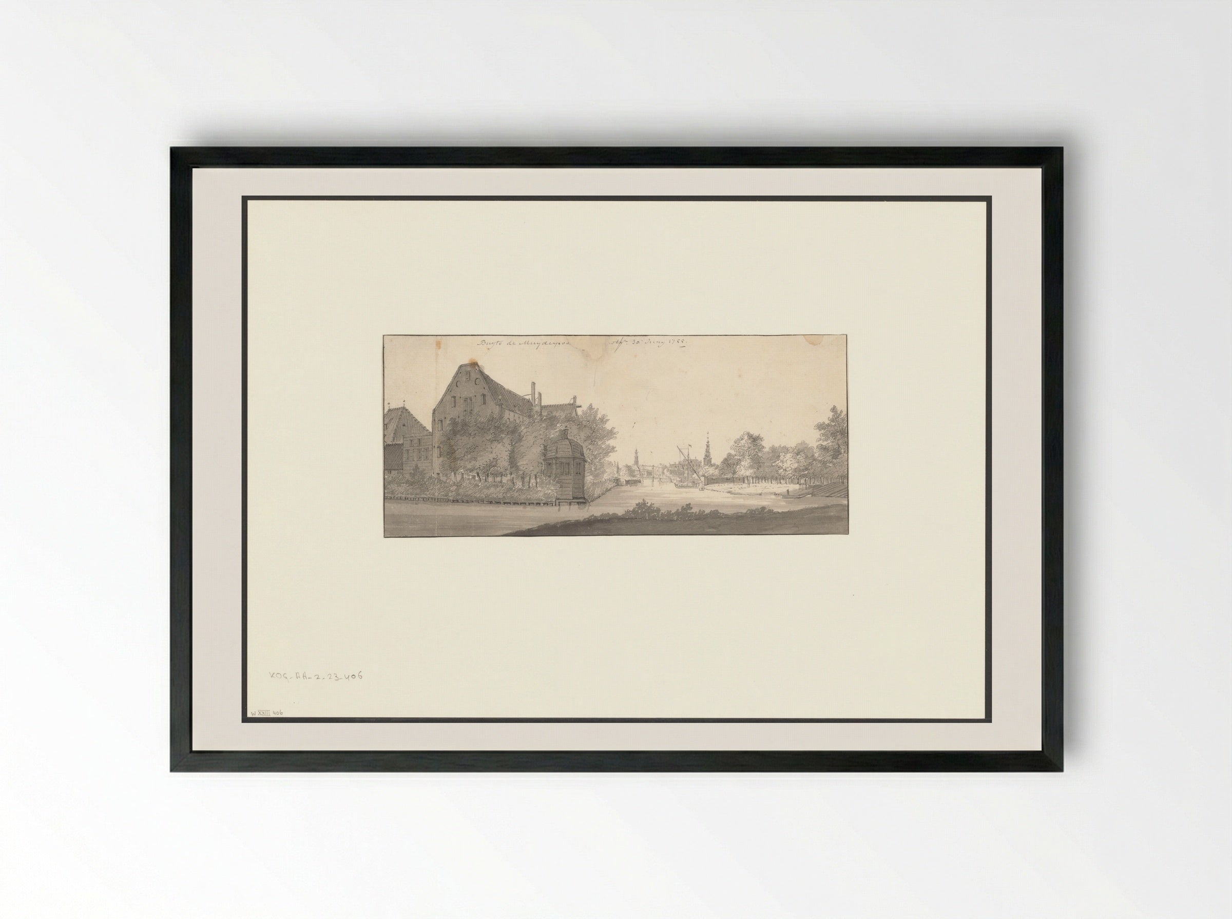 Gezicht op de Plantage Muidergracht - Jan de Beijer - Framed Print Black