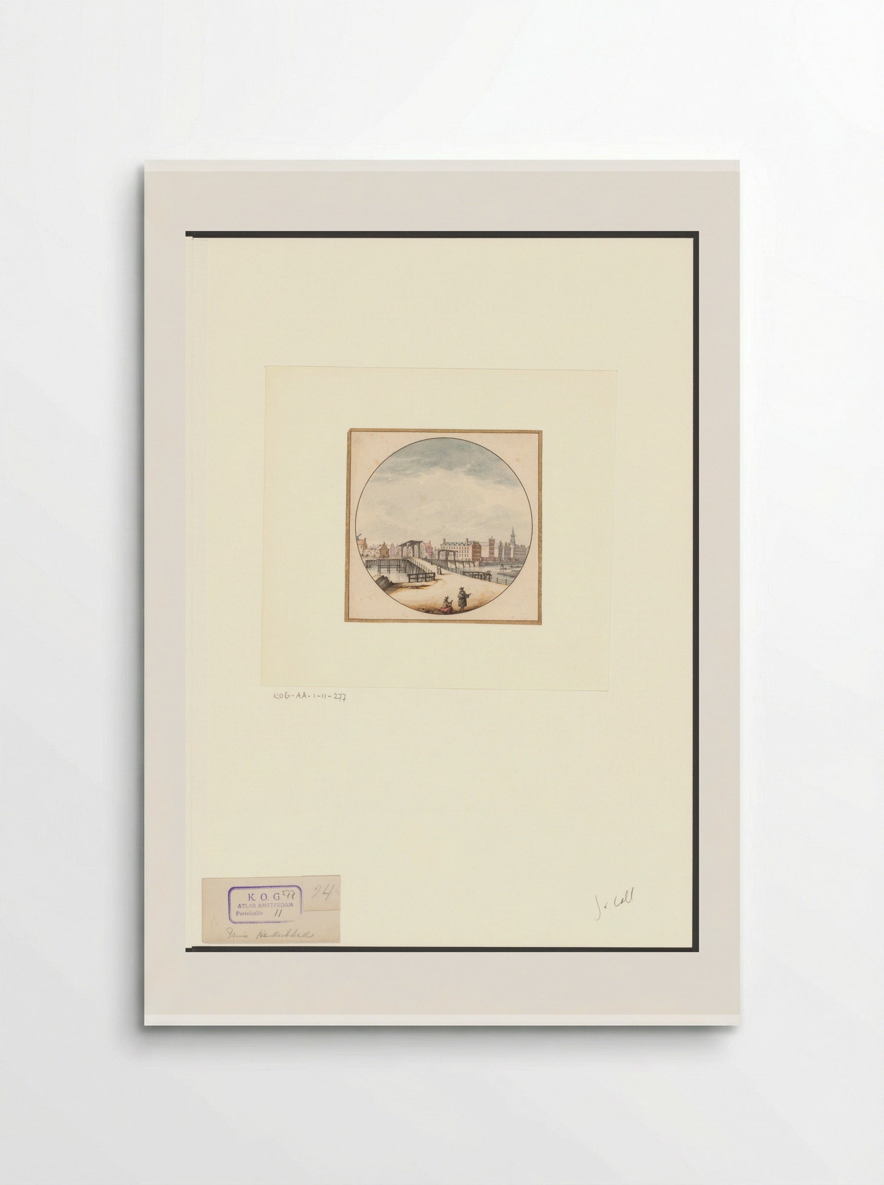 Gezicht op de Prins Hendrikkade en de Kattenburgerbrug - Jan van Call (I) - Poster