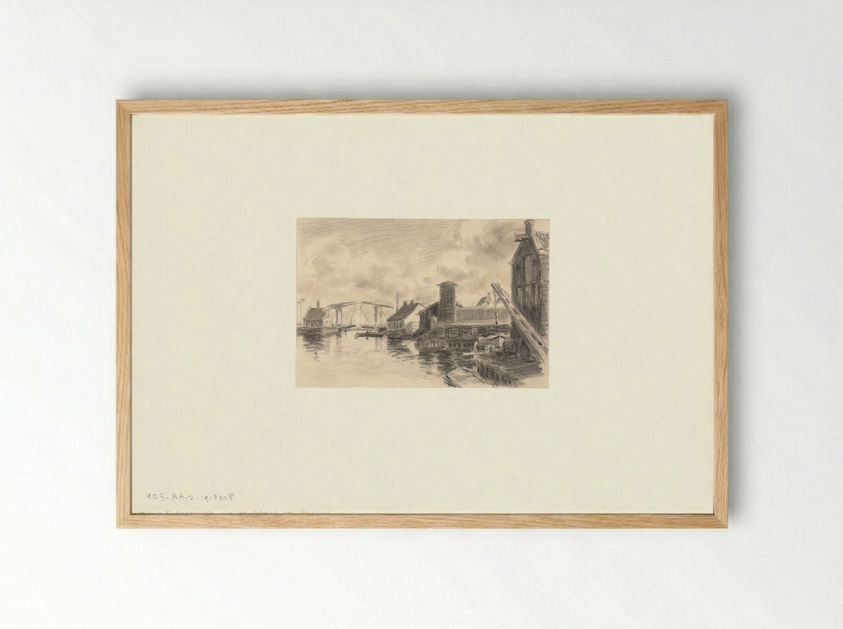 Gezicht op de Realengracht - Anthonie van Teijn - Framed Print Wood
