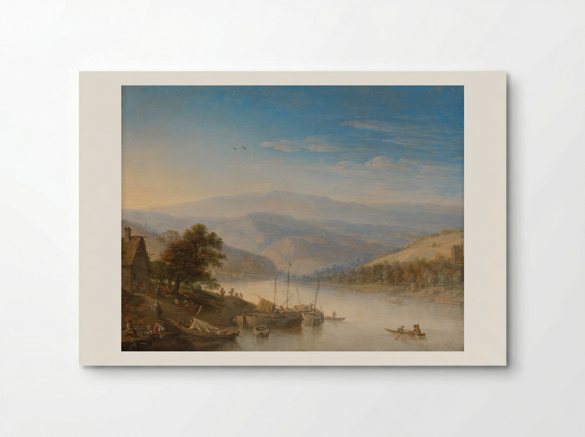 Gezicht op de Rijn bij Andernach - Herman Saftleven - Poster