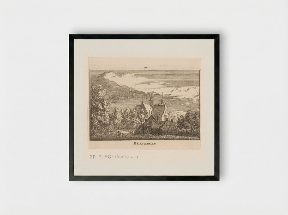 Gezicht op de Rijsbergen - Abraham Rademaker - Framed Print Black
