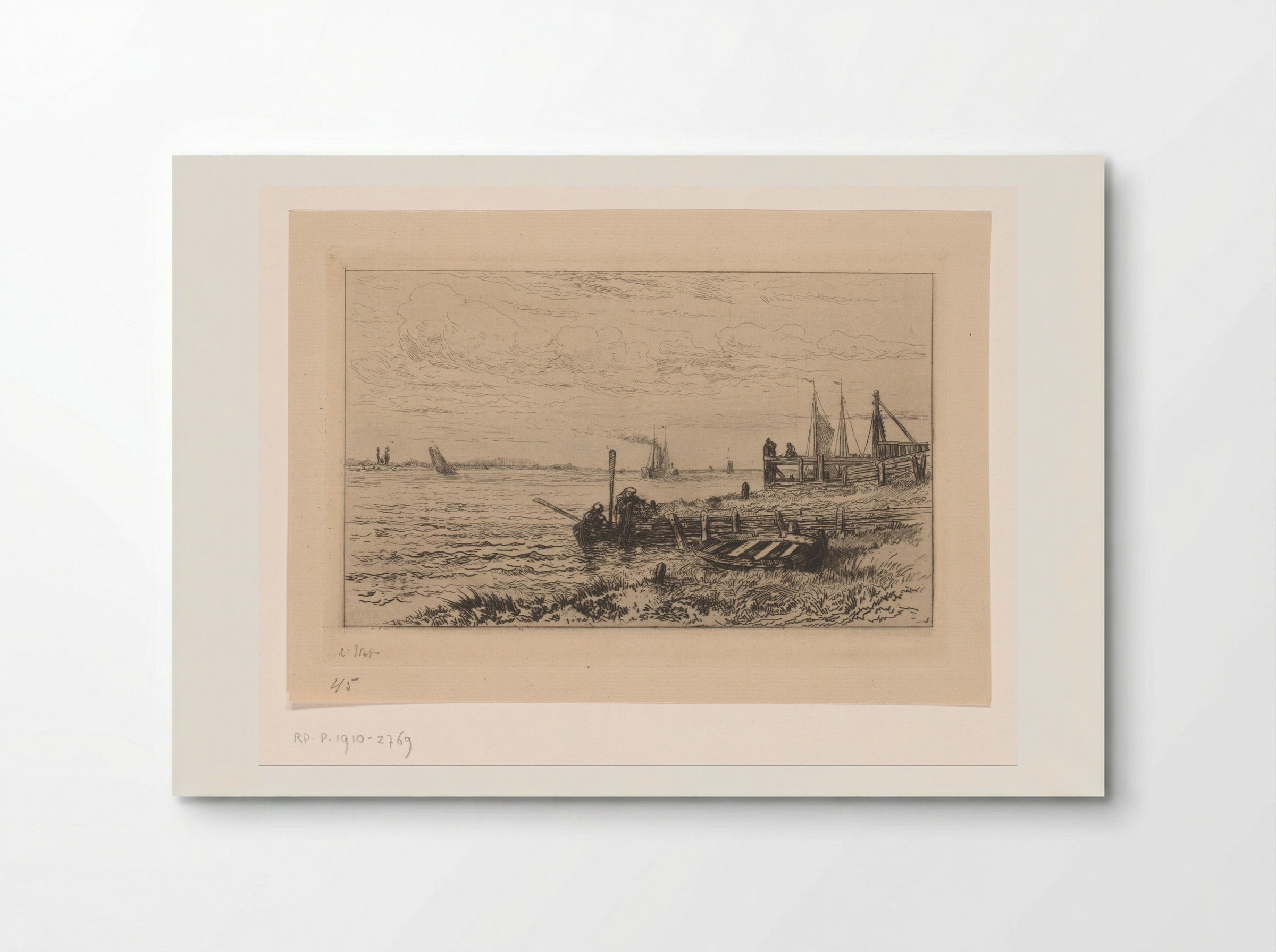Gezicht op de Schelde bij Burcht - Carel Nicolaas Storm van 's-Gravesande - Poster