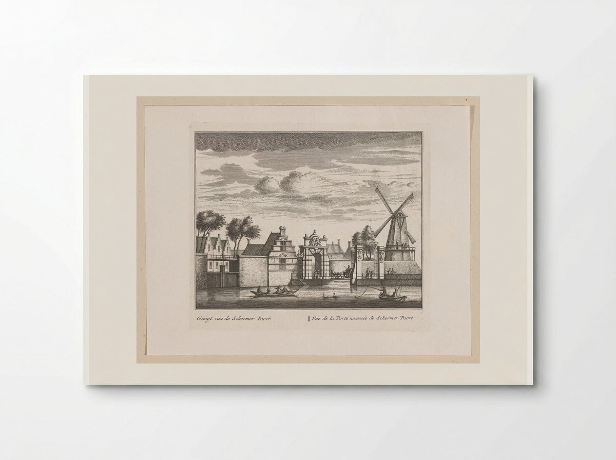 Gezicht op de Schermerpoort te Alkmaar - Leonard Schenk - Poster
