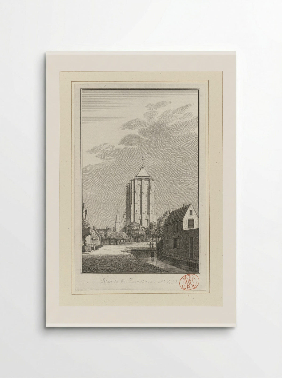 Gezicht op de Sint-Lievensmonstertoren te Zierikzee - Jan Caspar Philips - Poster