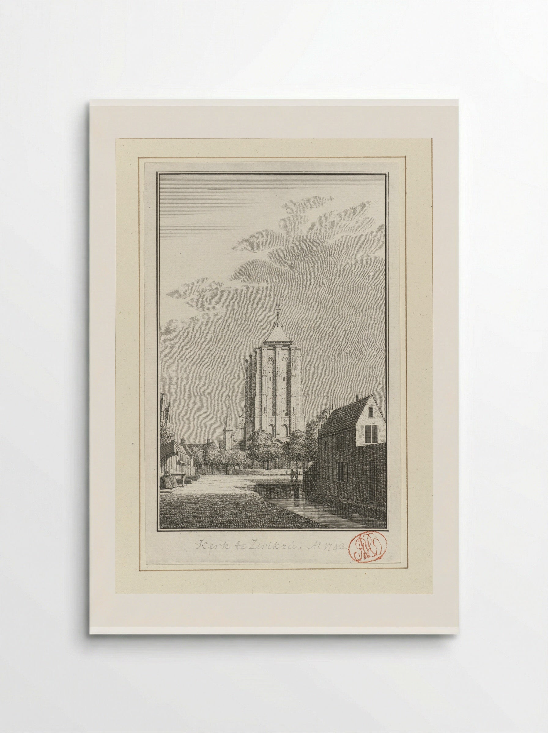 Gezicht op de Sint-Lievensmonstertoren te Zierikzee - Jan Caspar Philips - Poster