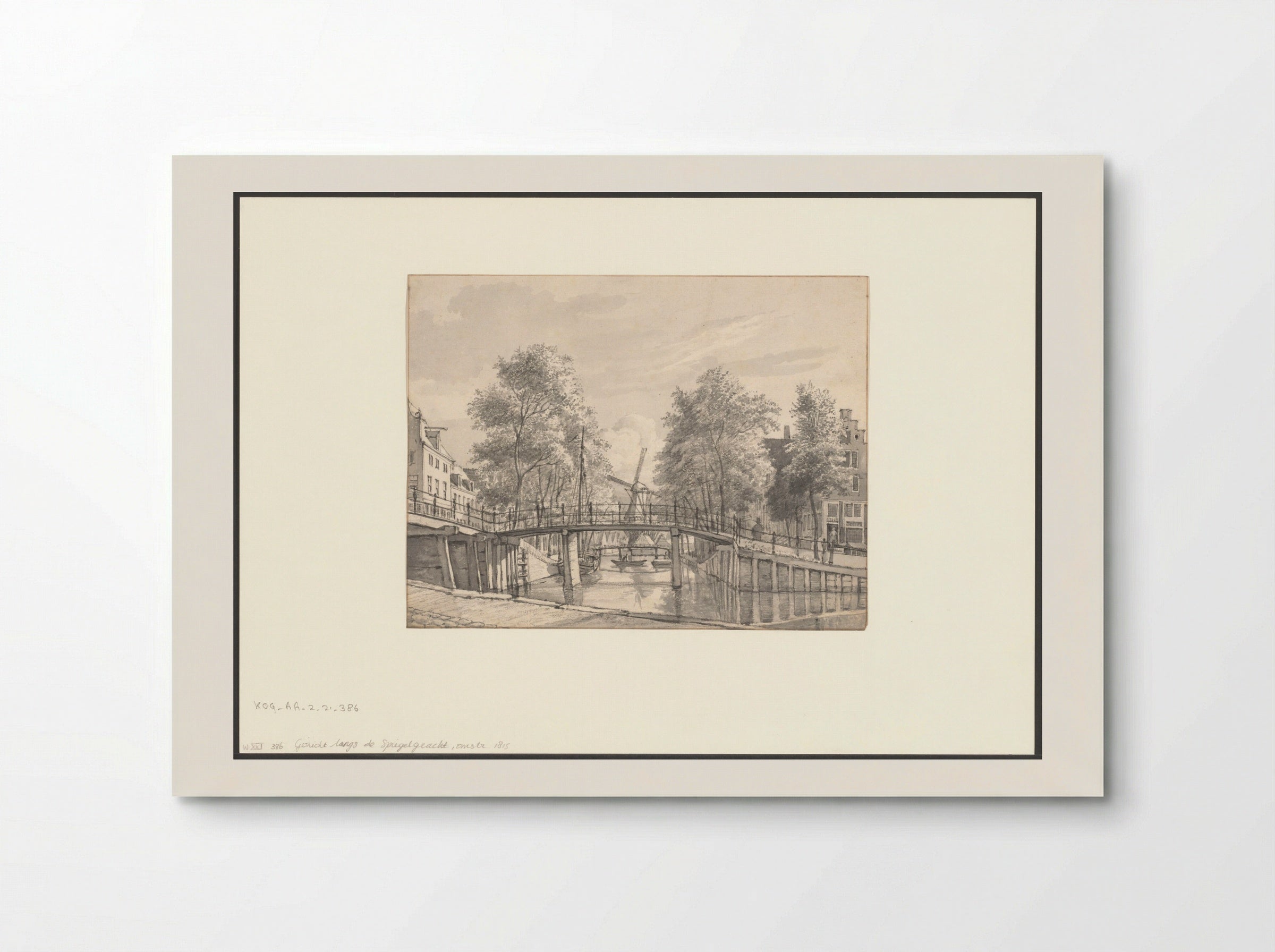 Gezicht op de Spiegelgracht - Gerrit Lamberts - Poster