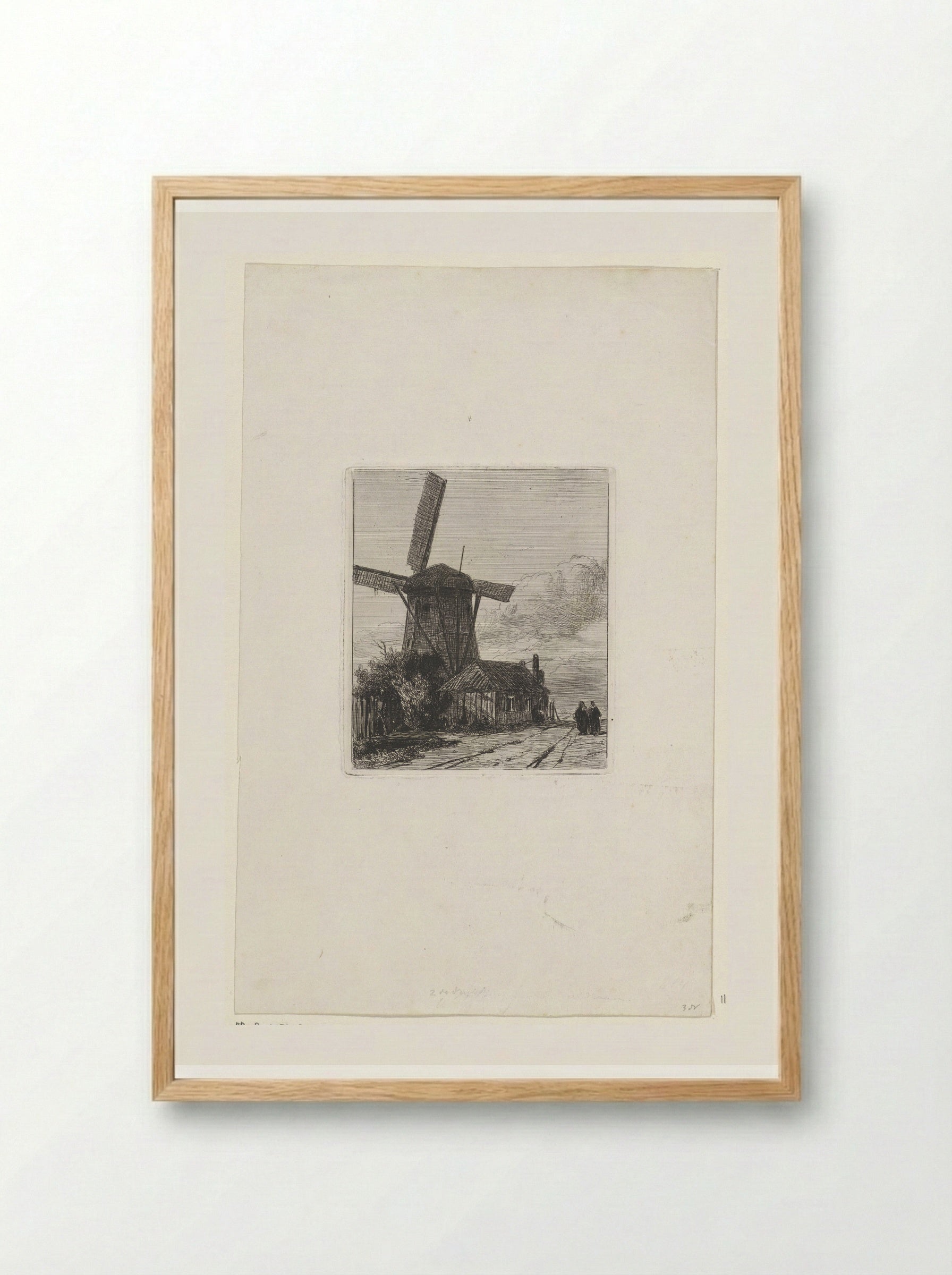 Gezicht op de Trekweg te Den Haag - Jan Weissenbruch - Framed Print Wood