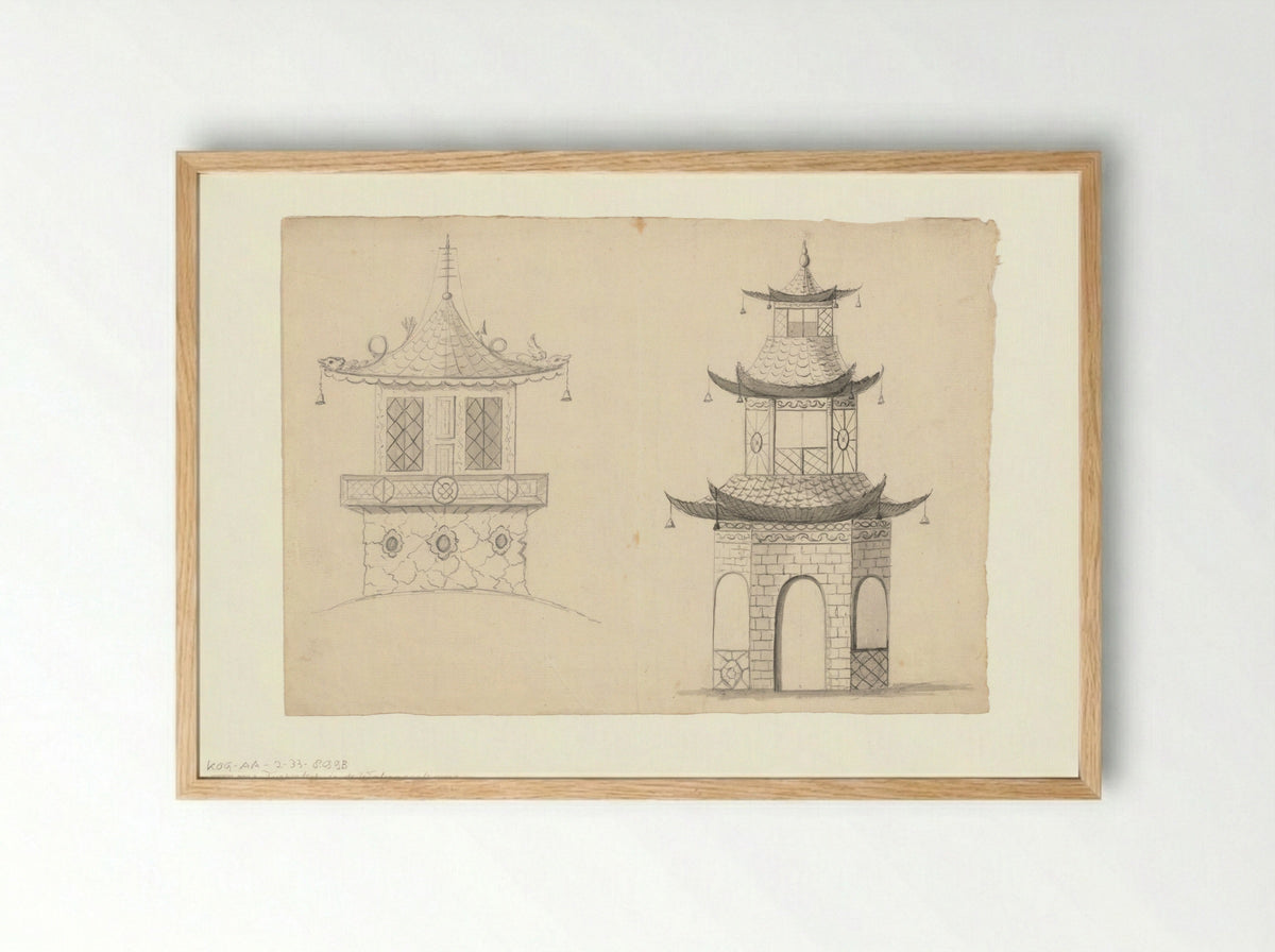 Gezicht op de Turkse Tent bij de Watergraafsmeer - Jan Otto - Framed Print Wood