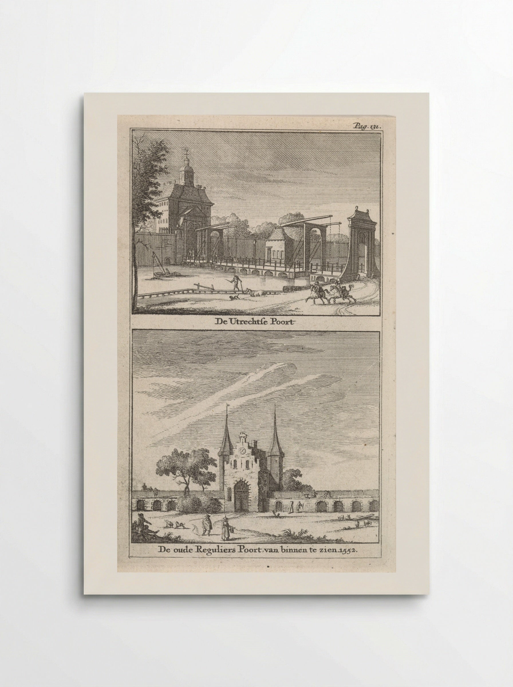 Gezicht op de Utrechtsepoort en Regulierspoort - Jan Goeree - Poster