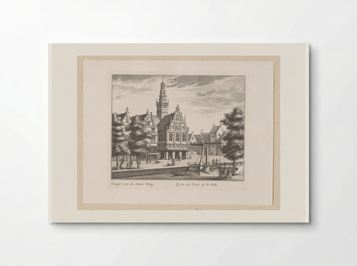 Gezicht op de Waag te Alkmaar - Leonard Schenk - Poster