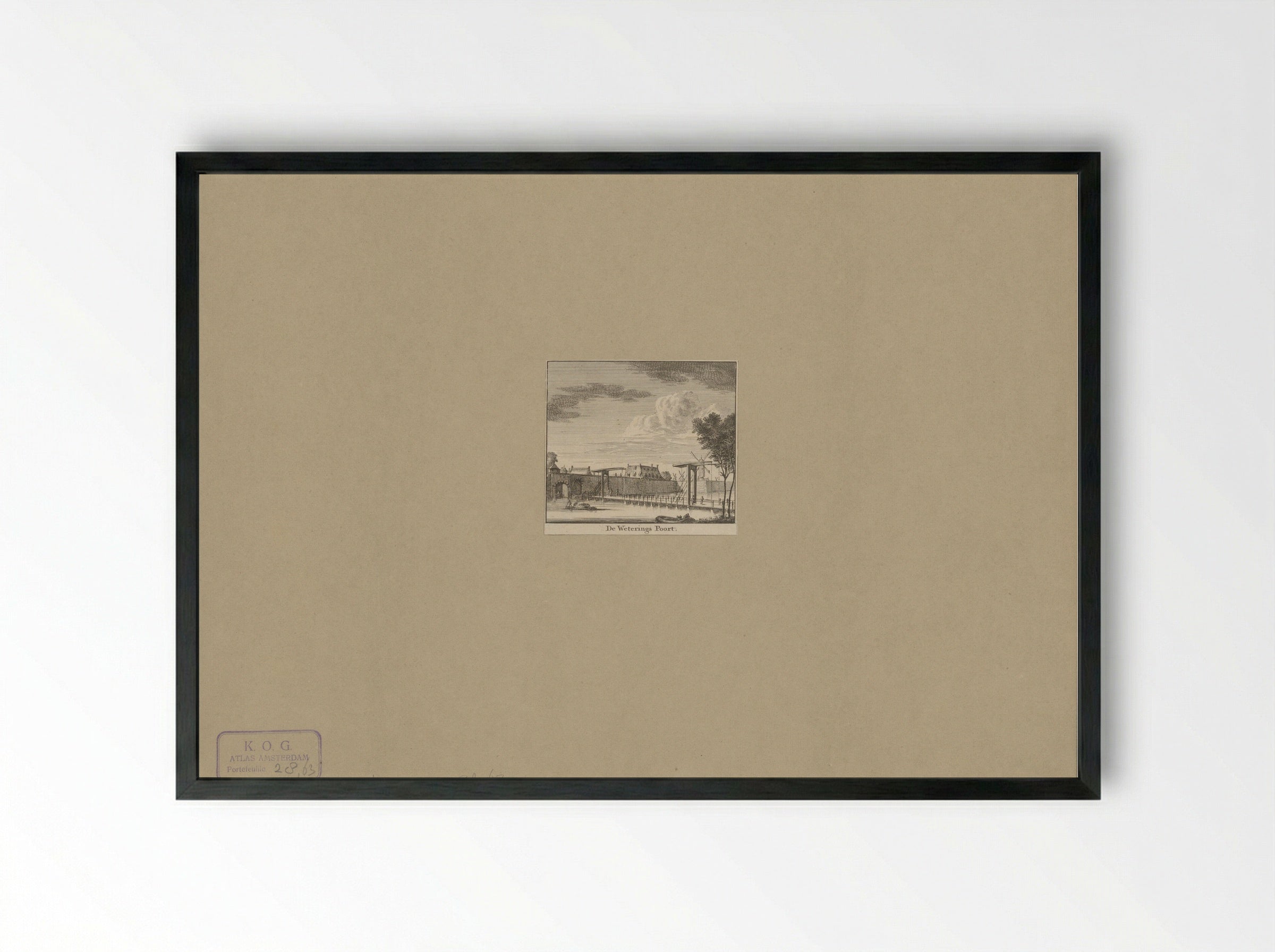Gezicht op de Weteringpoort te Amsterdam - Jan Goeree - Framed Print Black