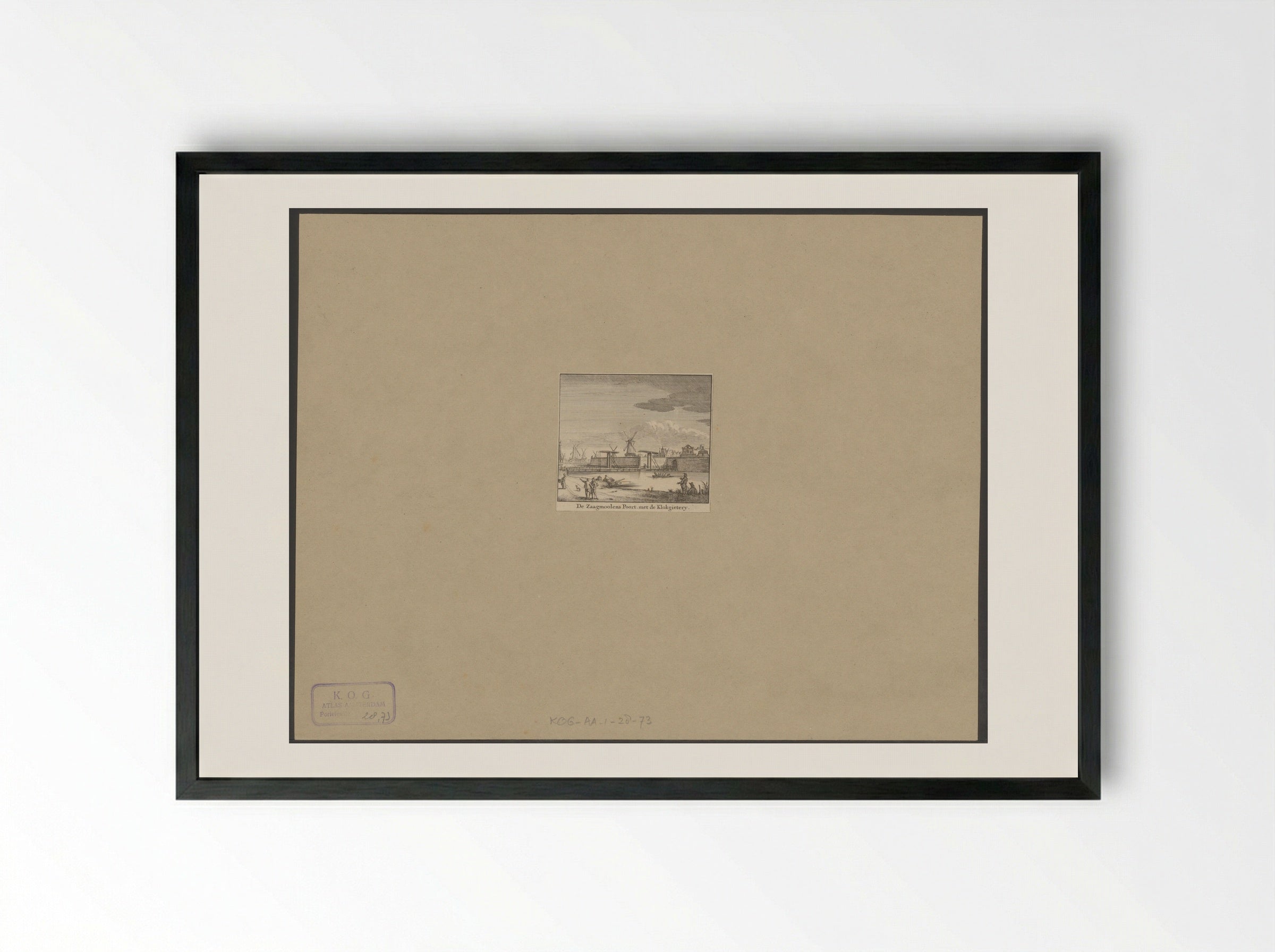 Gezicht op de Zaagmolenpoort te Amsterdam - Jan Goeree - Framed Print Black