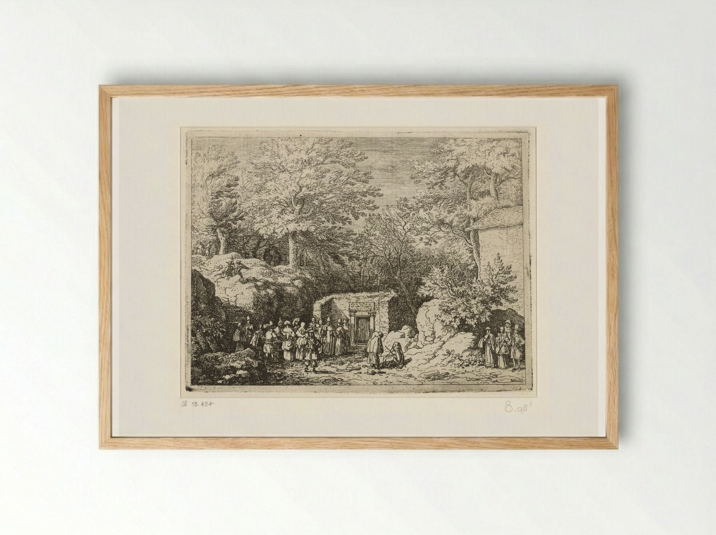 Gezicht op de bron van Sauvenière bij Spa - Allaert van Everdingen - Framed Print Wood