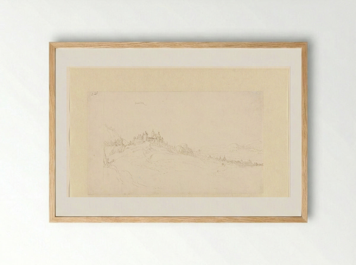 Gezicht op de burcht Frankenberg - Gerard van der Horst - Framed Print Wood