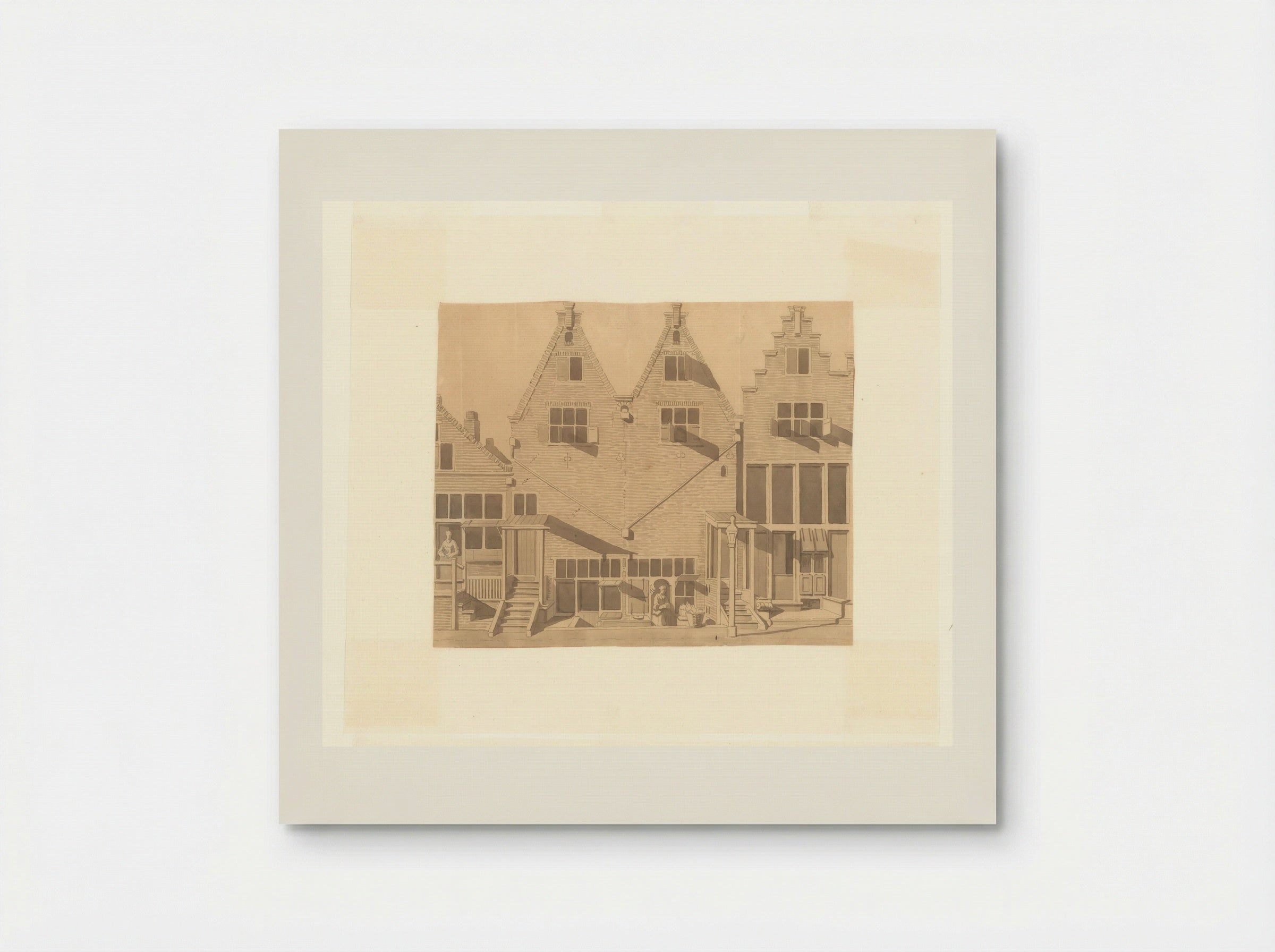 Gezicht op de doopsgezinde kerk van de Jan Jacobsgezinden - Cornelis Pronk - Poster