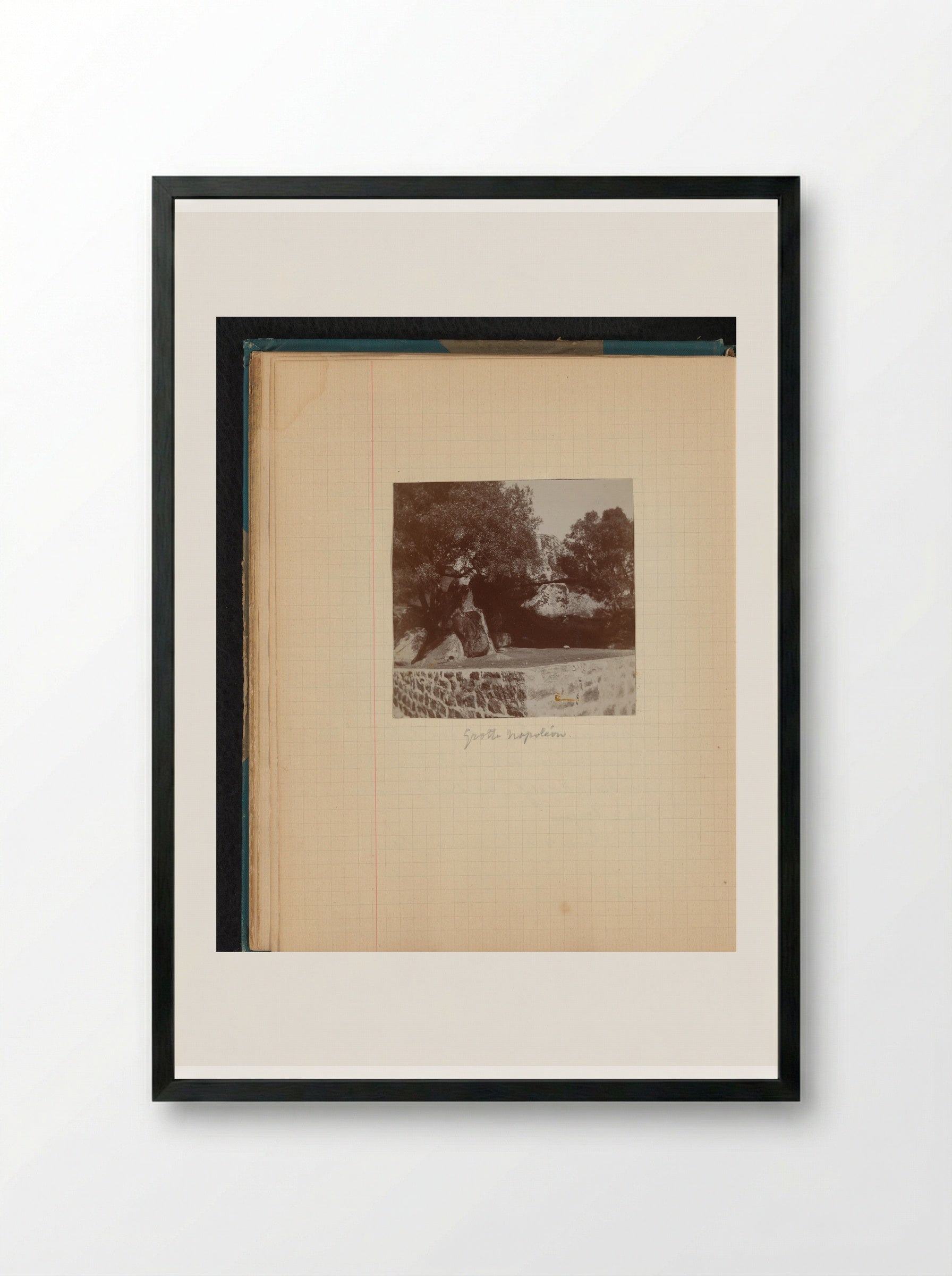 Gezicht op de grot van Napoléon - Théodore van Lelyveld - Framed Print Black