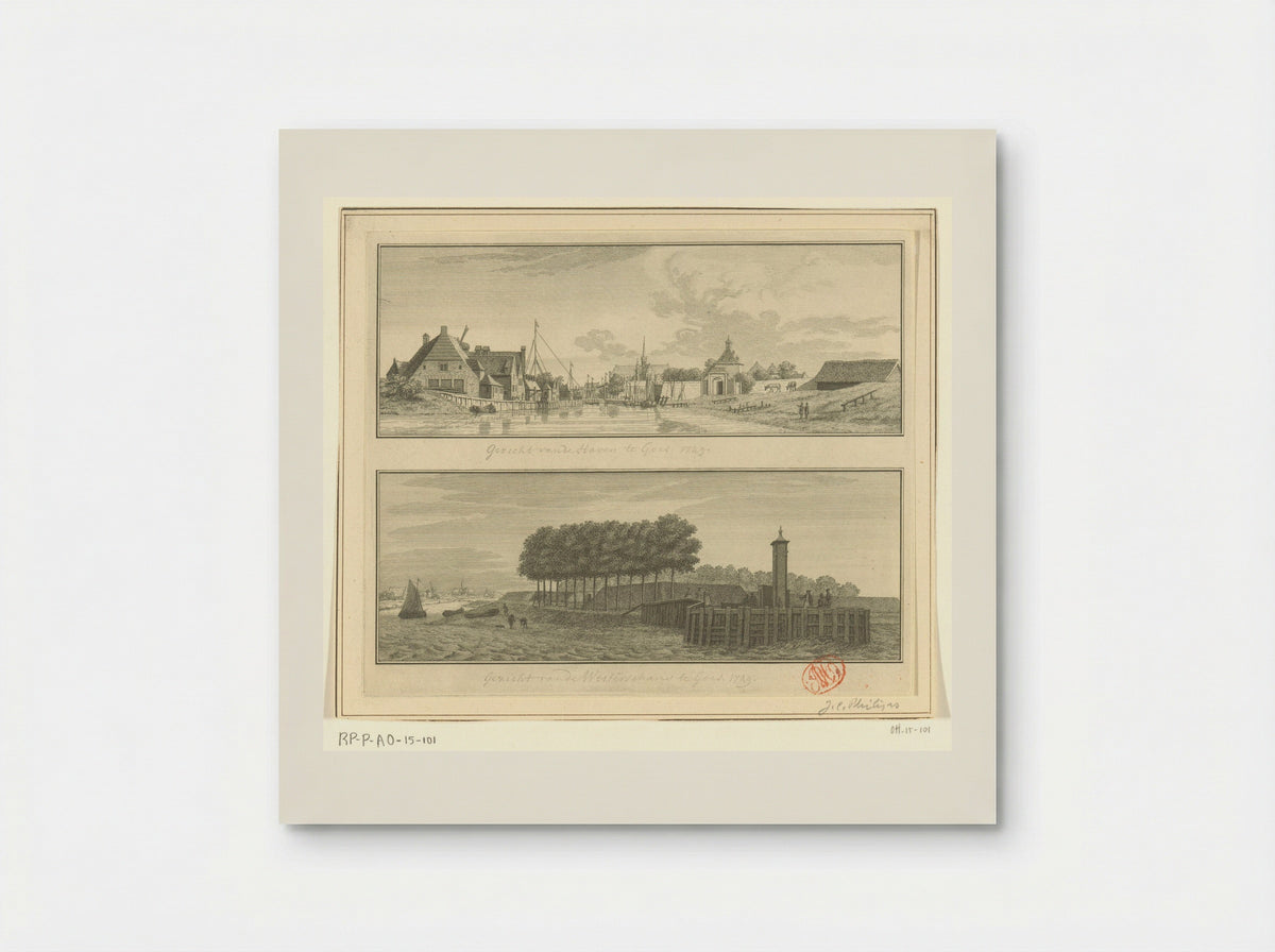 Gezicht op de haven en Westerschans te Goes - Jan Caspar Philips - Poster