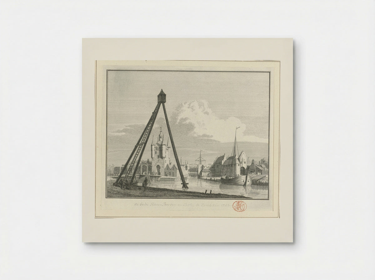 Gezicht op de haven van Zierikzee - Jan Caspar Philips - Poster