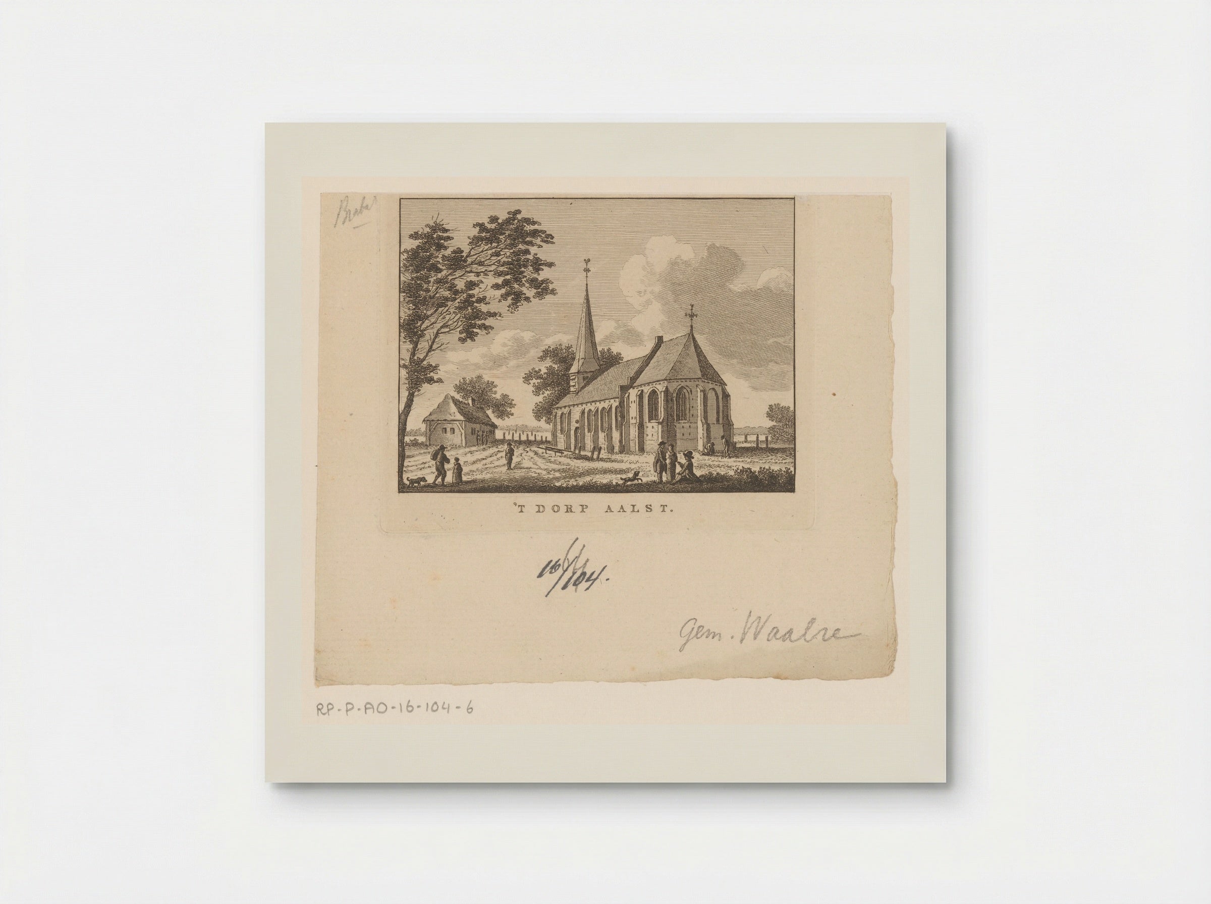 Gezicht op de kerk te Aalst - Carel Frederik Bendorp (I) - Poster